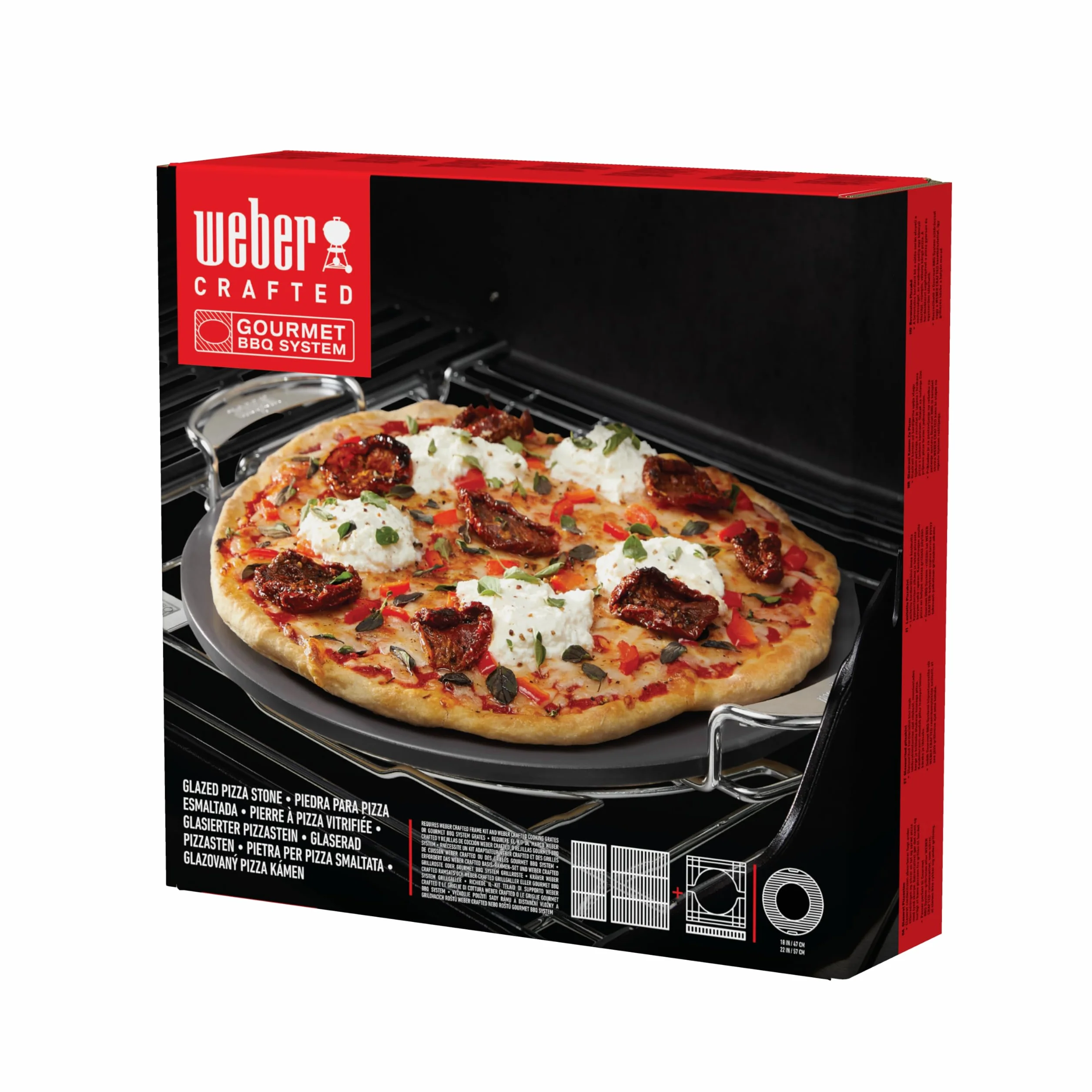 Weber Crafted Pierre à Pizza émaillée résistante à la Chaleur crème 8861