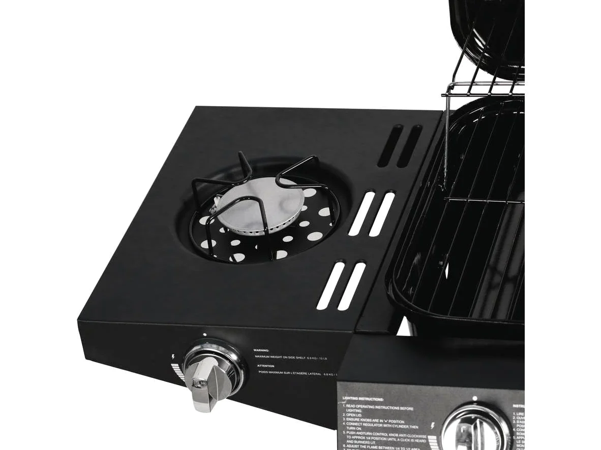 Habitat et Jardin Barbecue Gaz Festa 5, 5 Brûleurs Dont 1 Latéral, 12.9 Kw, Noir 1351_100515
