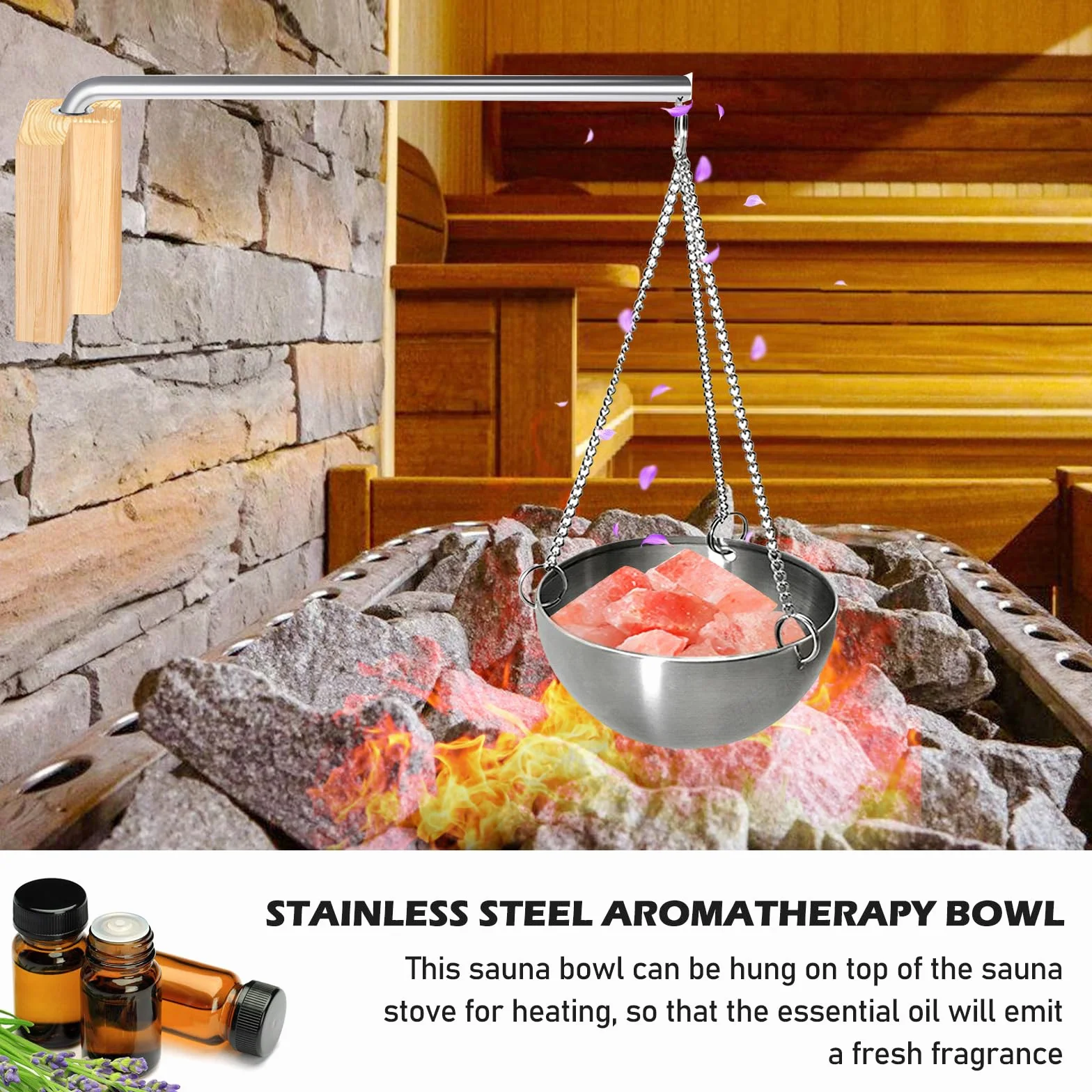Bol D'arôme Sauna Acier Inoxydable, Sauna Aroma Bowl