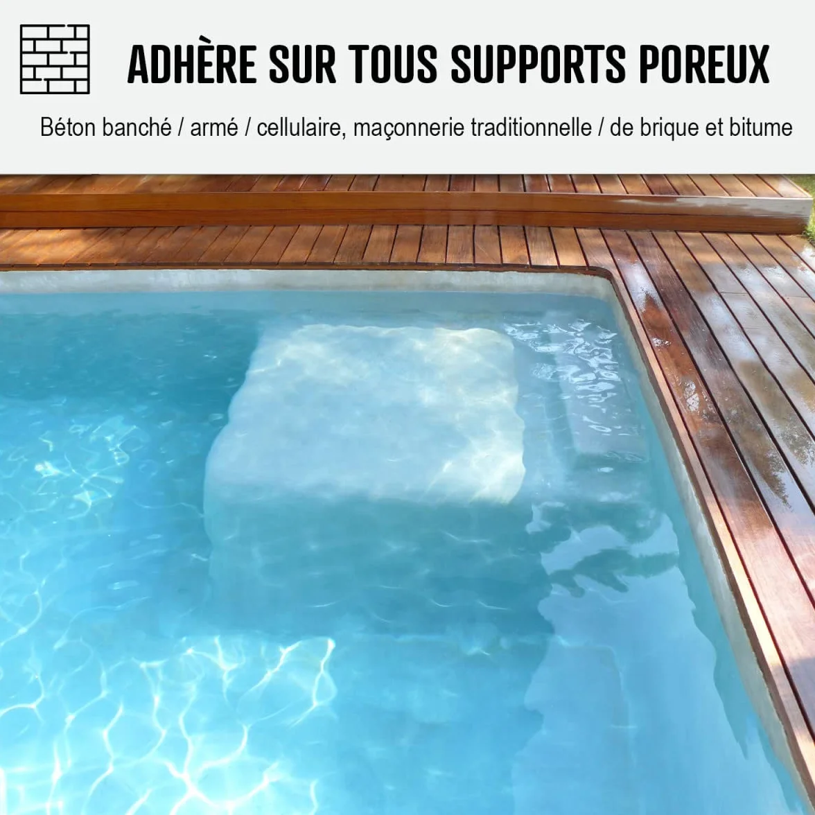 ARCANE INDUSTRIES Enduit de cuvelage piscine hydrofuge étanchéité 5 kg Gris