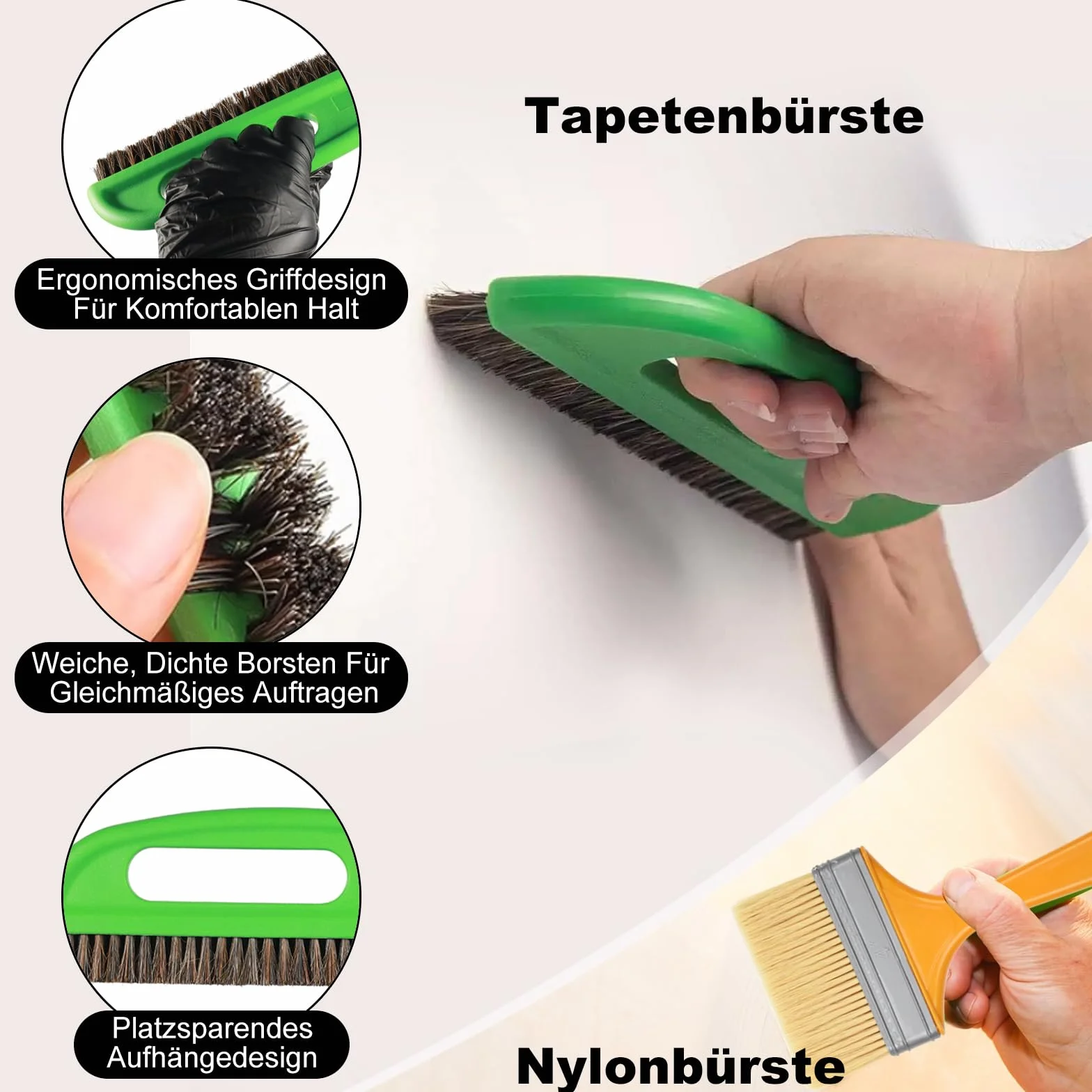 Kit d'Outils de Papier Peint, Lot de 17 Pièces avec Raclette, Brosse, Rouleau de Couture et Outil de Coupe