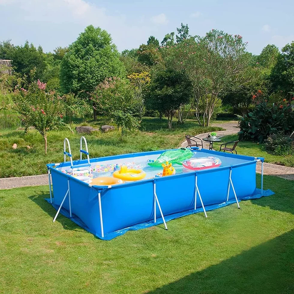 Bâche de Sol rectangulaire 5 x 3 m imperméable en polyéthylène pour Piscine Hors Sol