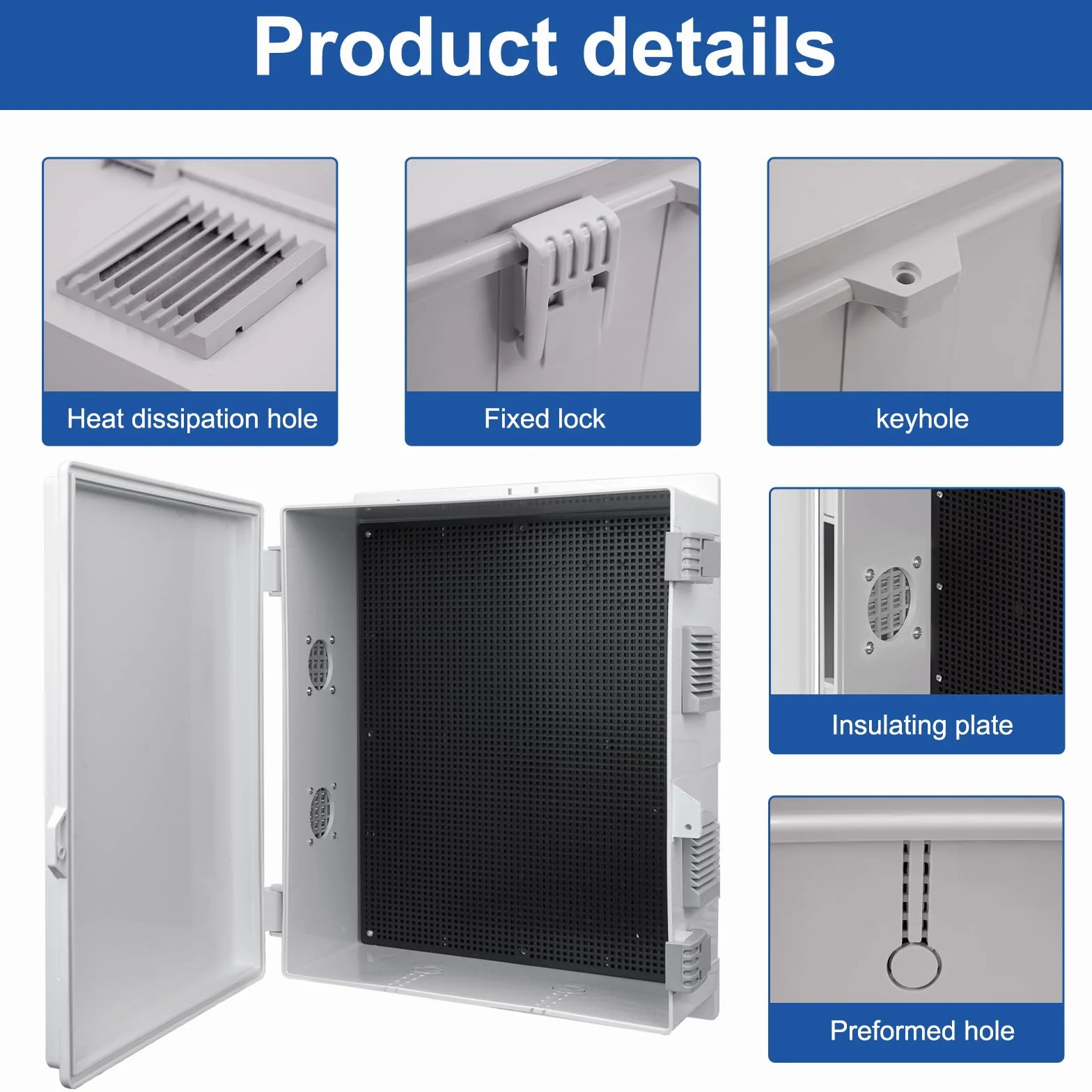 Boîtier de Distribution Étanche IP65 en Plastique ABS 40x28x15cm