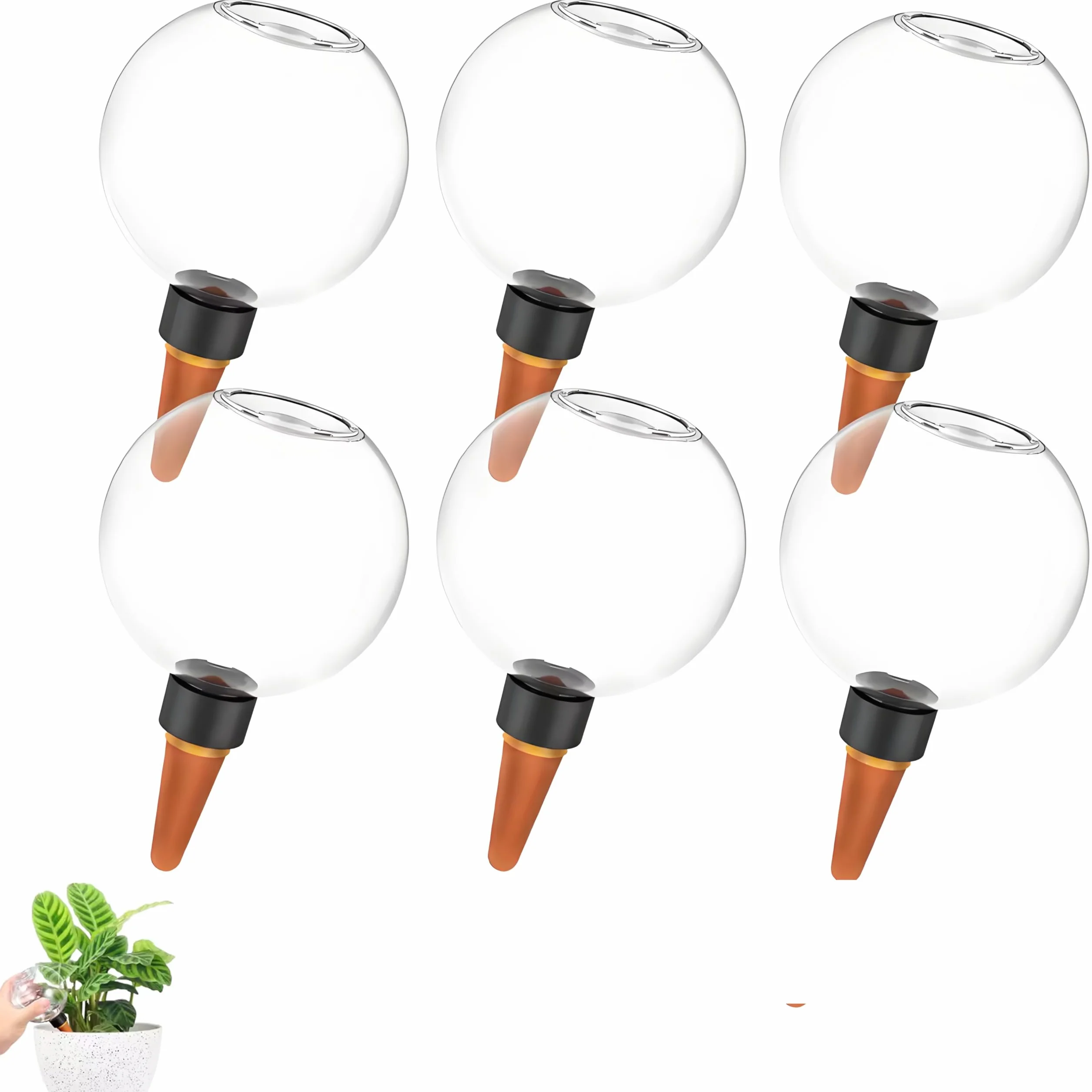 Dispositif D'Arrosage Automatique en Forme de Boule 500ml, Globes D'Arrosage de Plantes, Spike D'Arrosage, Dispositif D'Arrosage Portable, Globes D'Arrosage d'eau pour La Maison (6 Pcs)