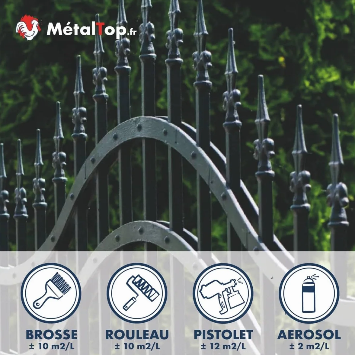 Peinture Metal Gris Anthracite RAL 7016-1 L Protection Antirouille