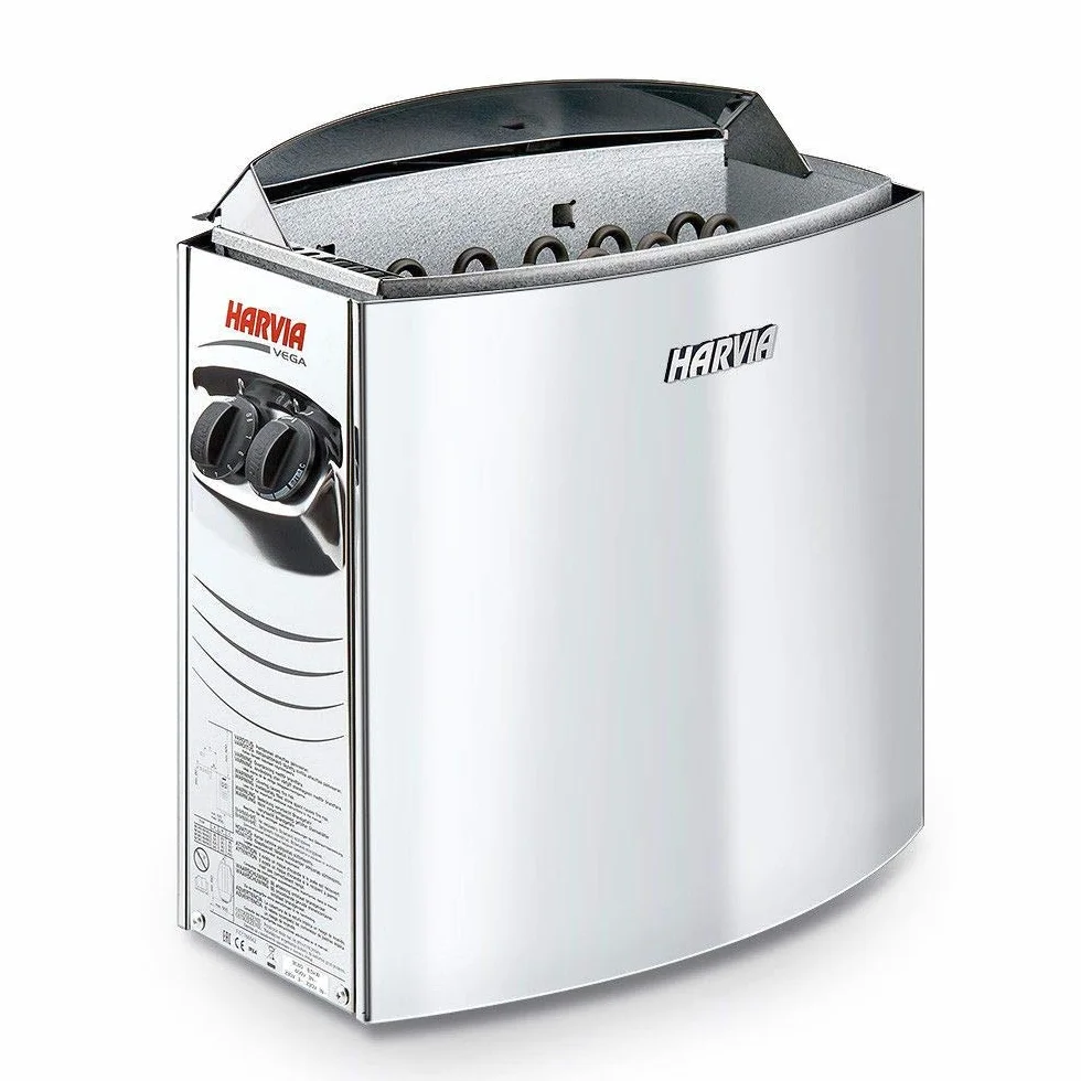 HARVIA Poêle Électrique Vega Sauna Compact Acier Inoxidable 4.5kW 3-6 m3 BC35