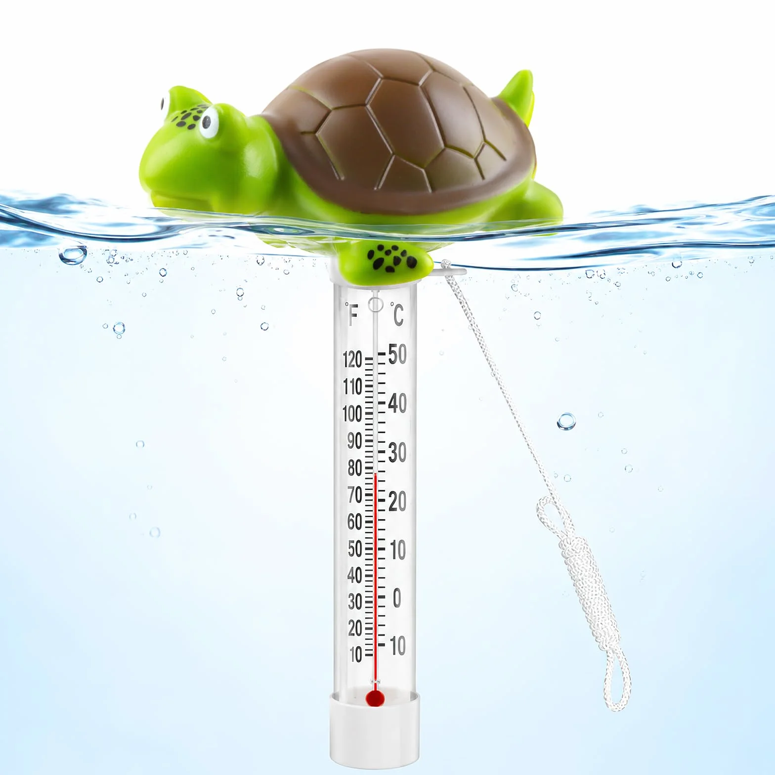 Thermomètre Piscine Flottant Cartoon Double Échelle °C/°F -10 à 50°C 20 cm