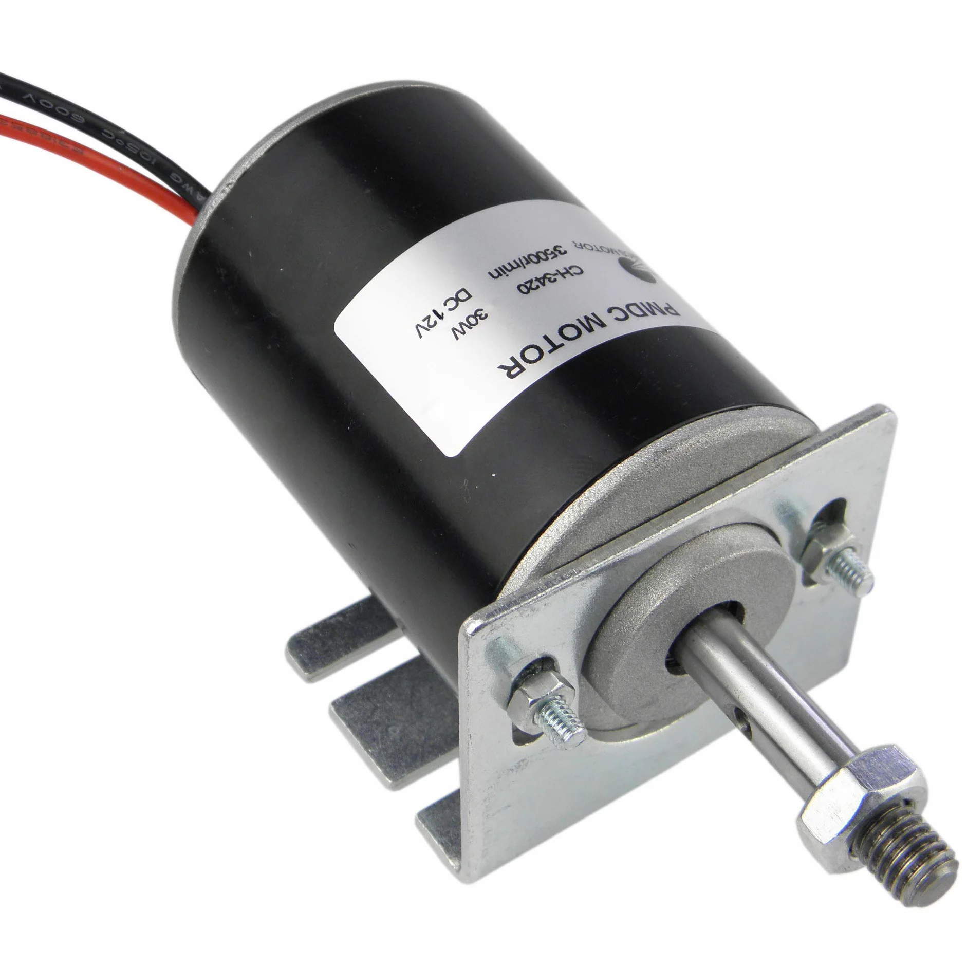 CHANCS Permanent Magnet DC Motor 12V 3500RPM CW/CCW Reversible CH-3420 with Mounting Bracket