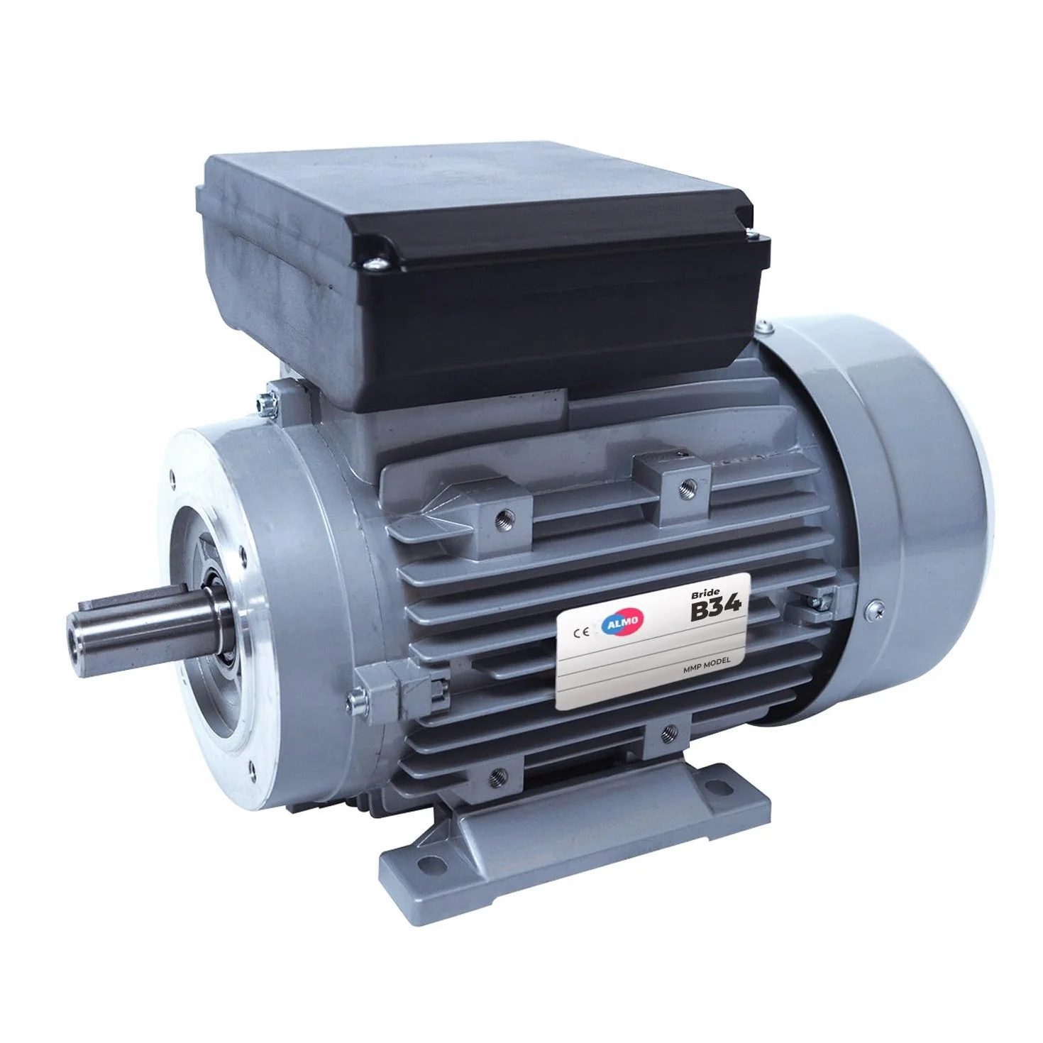 Moteur électrique 0,55 CV 0,37 kW 220 V Monophasé 1500 Tr/min Bride B34 MMP71G4B34