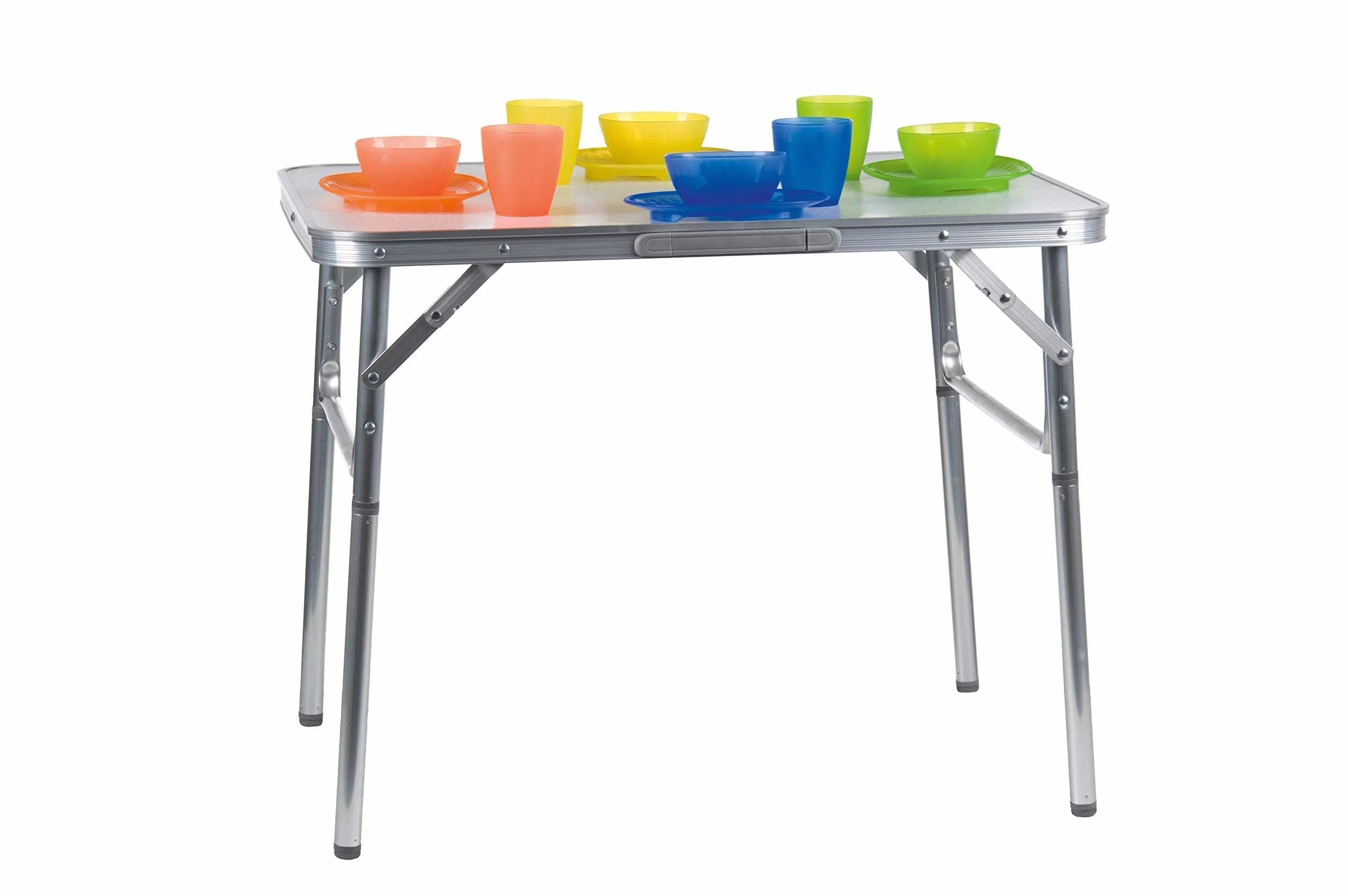 Camp Active Table de Camping Pliante Aluminium 75 x 55 cm Pliable réglable Hauteur