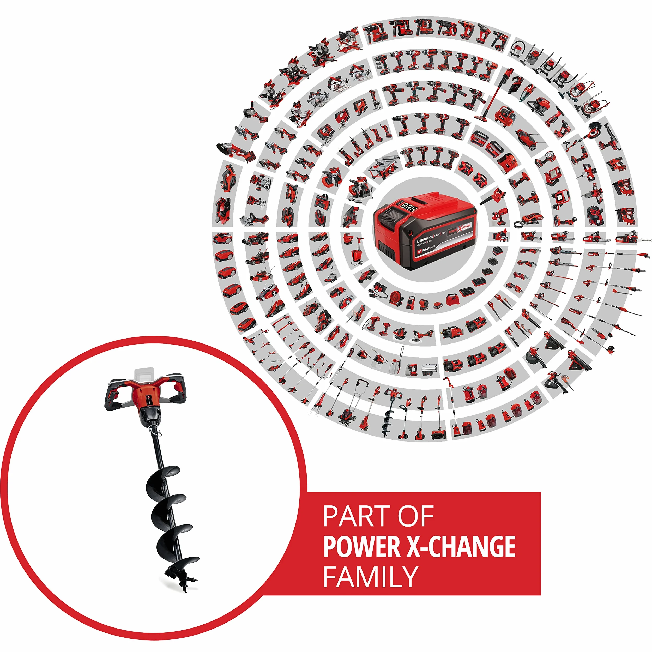 Einhell Professional Tarière sans fil GP-EA 18/150 Li BL-Solo PXC (Li-Ion, 18 V, moteur sans charbon, mèche de forage Ø 150 mm incluse, vendue sans batterie ni chargeur)