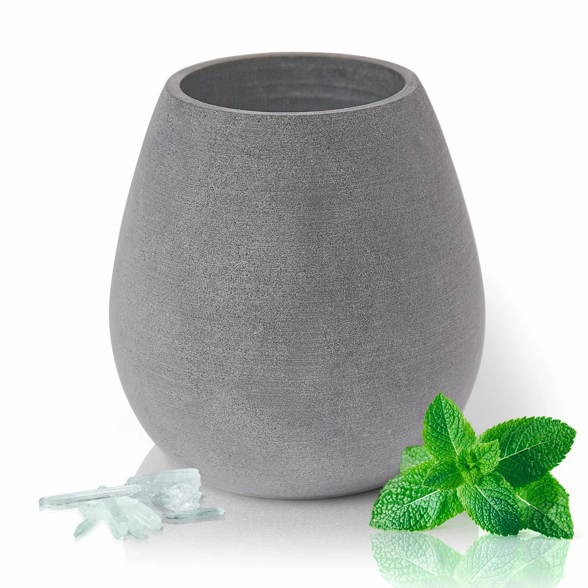 Œuf de sauna en stéatite naturelle - Bol aromatique pour infusions et cristaux de menthol