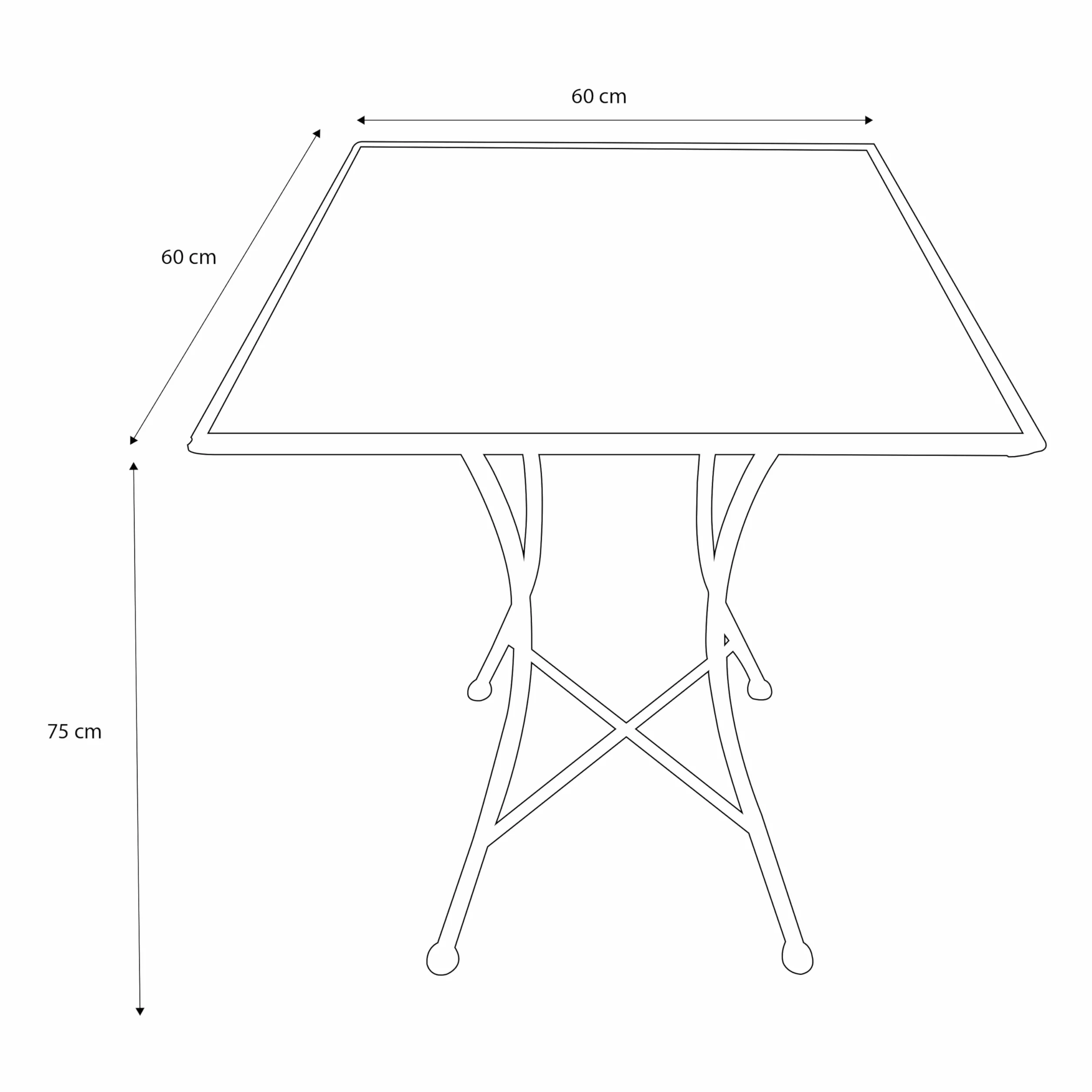 AXI Camilla Table et Chaise Bistrot Jardin Extérieur Mosaique Bleu Mediterrannéen