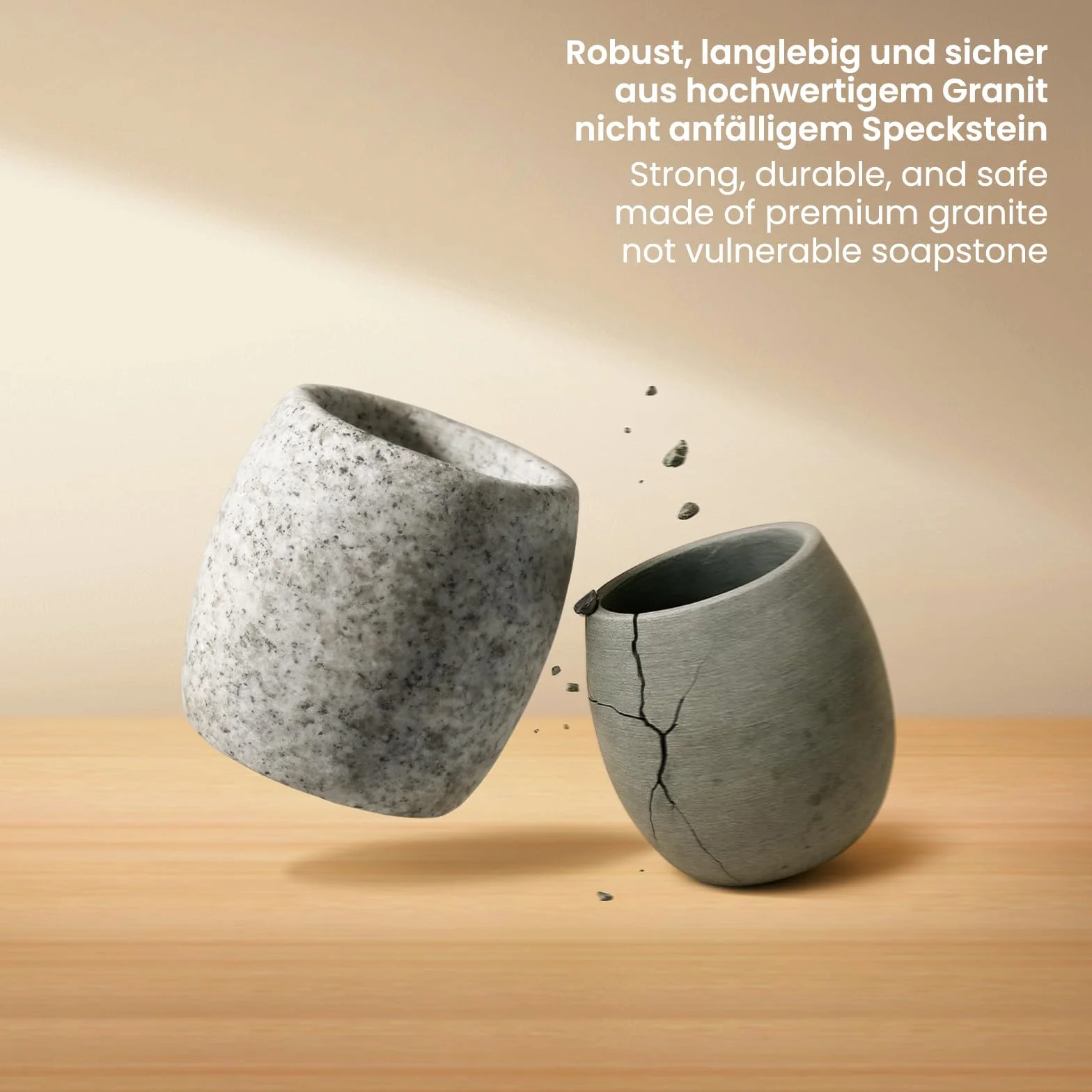 Siegvoll Bol d'évaporation granit 6,5x6,5 cm pour sauna cristaux menthol huiles