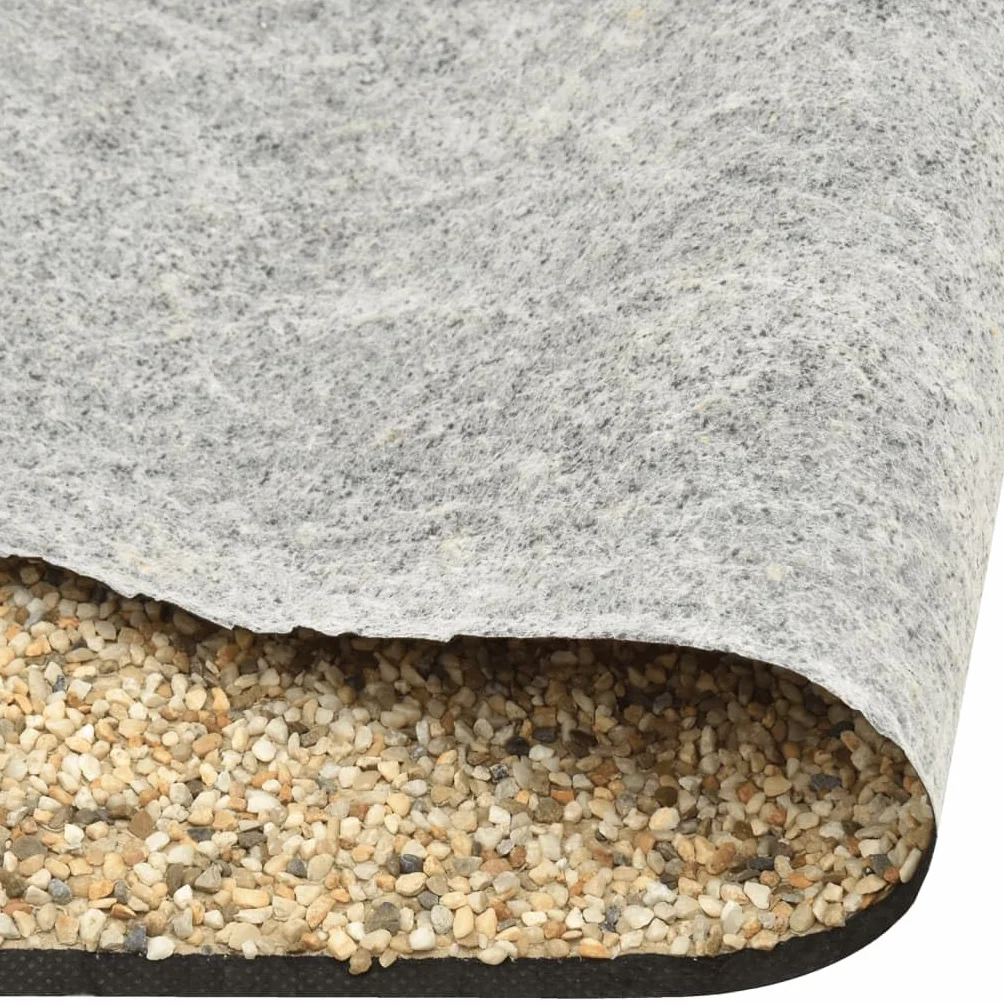 Tomostar Revêtement de Pierre Bâche de Bassin Tapis Gravillonnée Sable Naturel 100x60 cm