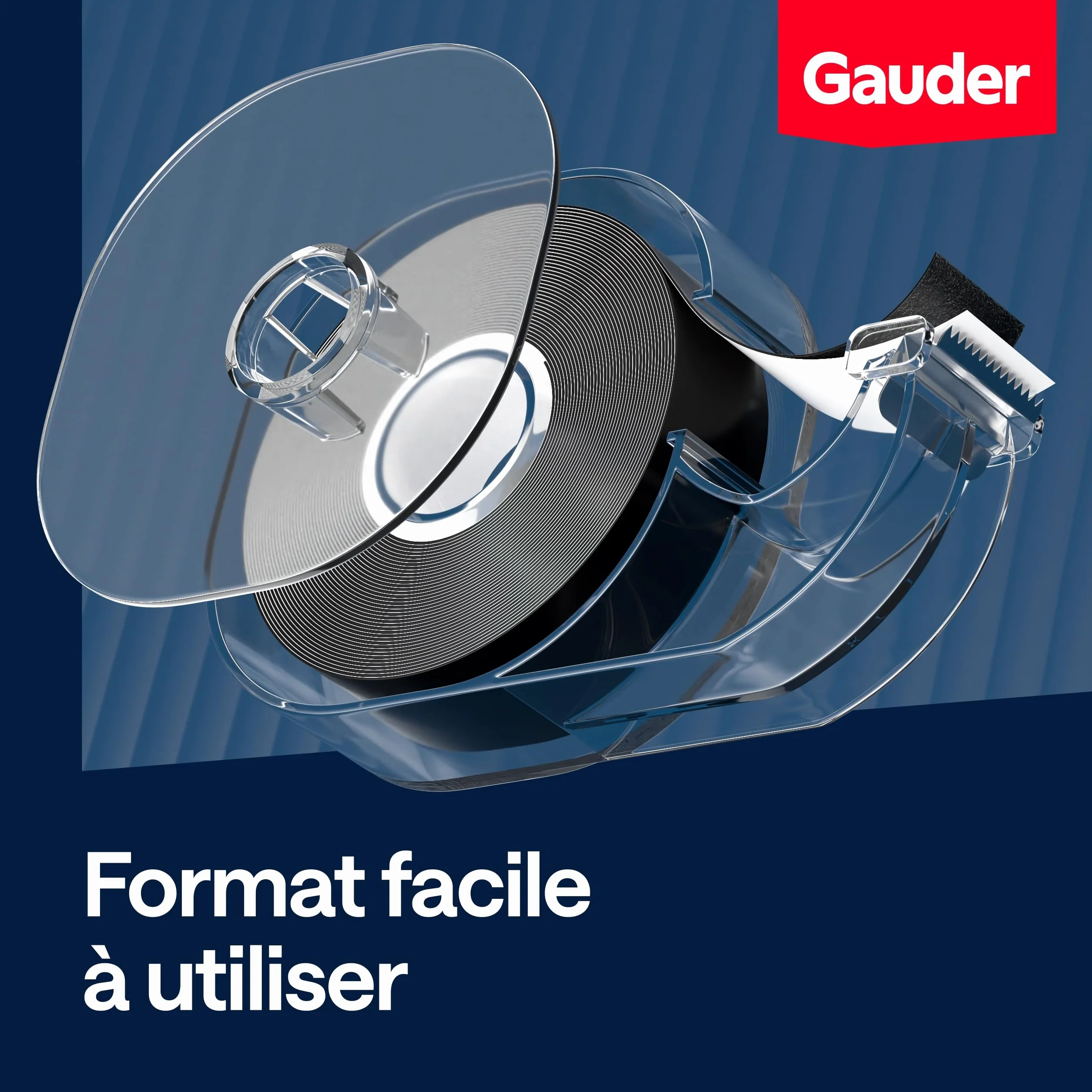 GAUDER Bande Magnétique Autocollant 6 m x 19 mm avec Distributeur pour Objets Légers et Photos