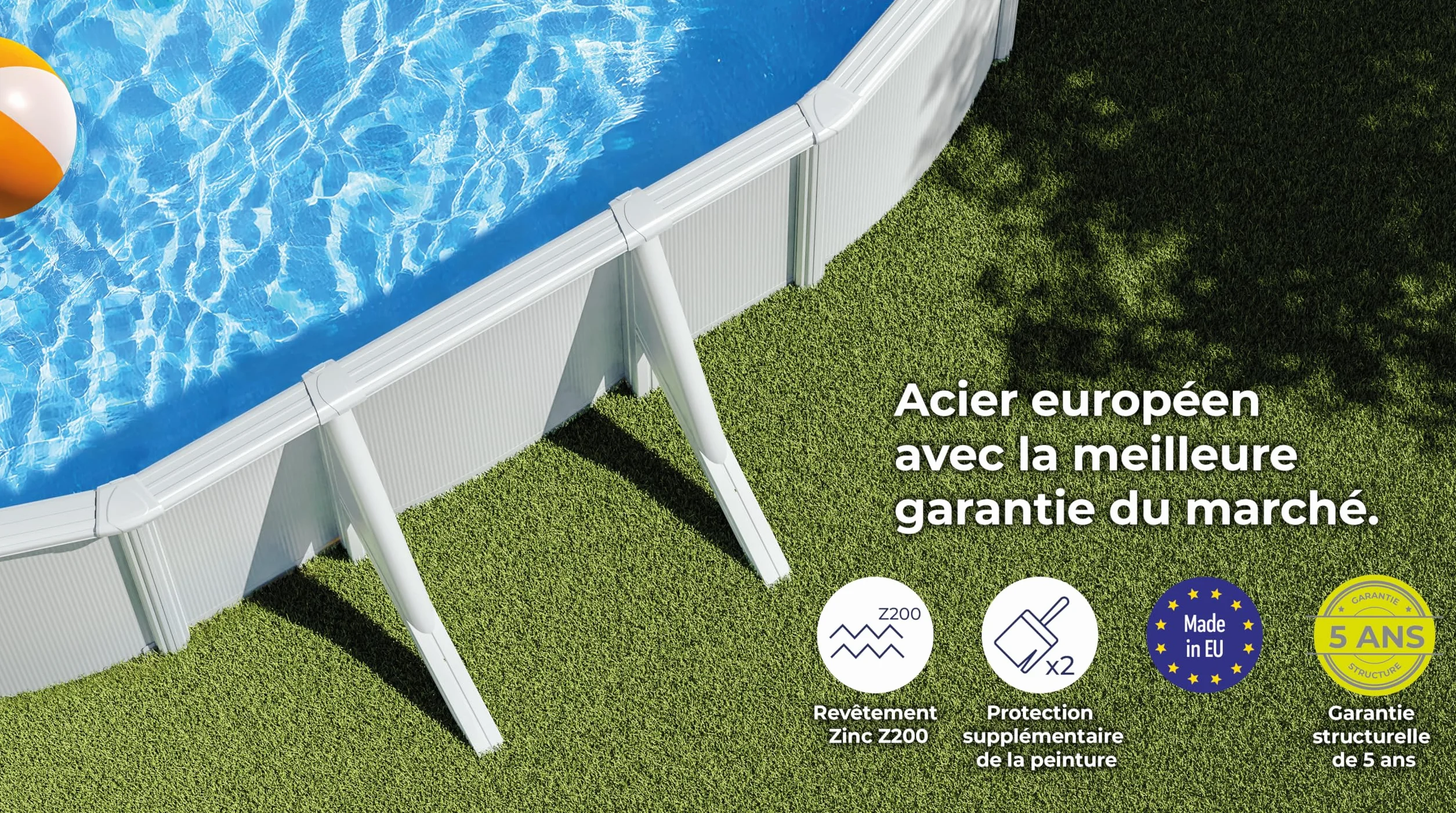 Piscine Hors-Sol Ovale Acier 500x300x120cm Bora Bora GRE KITPROV503