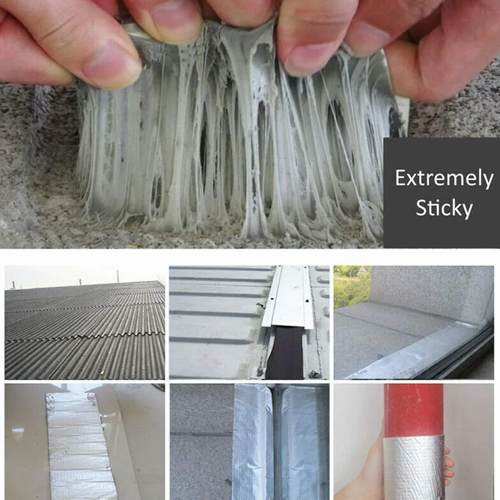 Ruban super étanche en caoutchouc butyle aluminium 1.2mm*50mm*5m pour fuite de toit