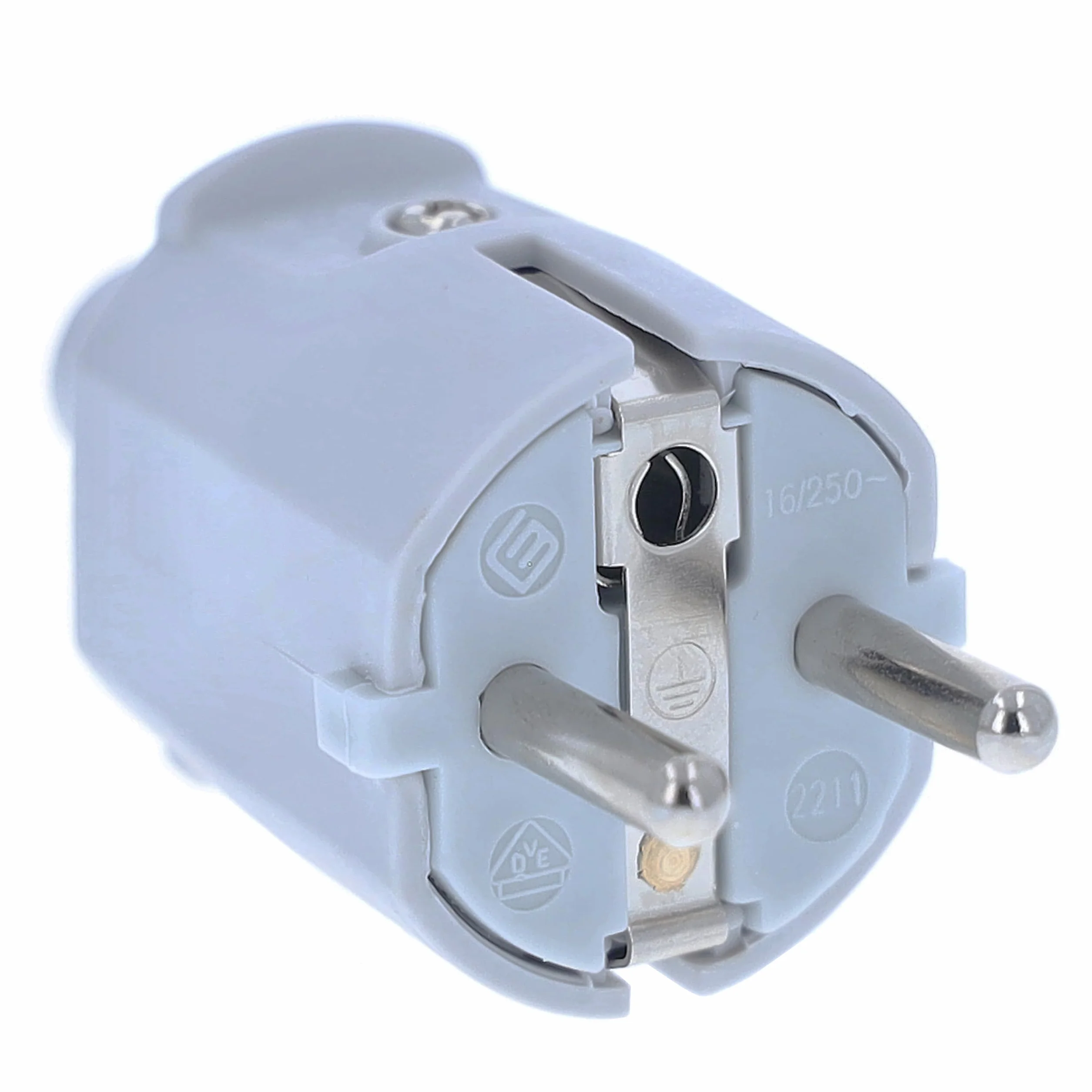 Schwabe fiche electrique de sécurité 230V 16A prise male IP20 gris