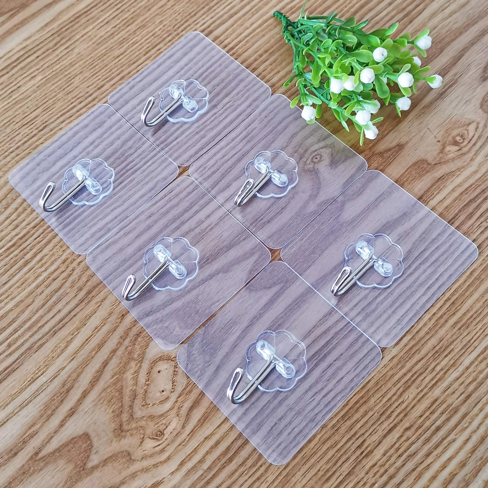 Crochets Adhésifs 70MM Étanches Muraux pour Manteaux 6 Pièces