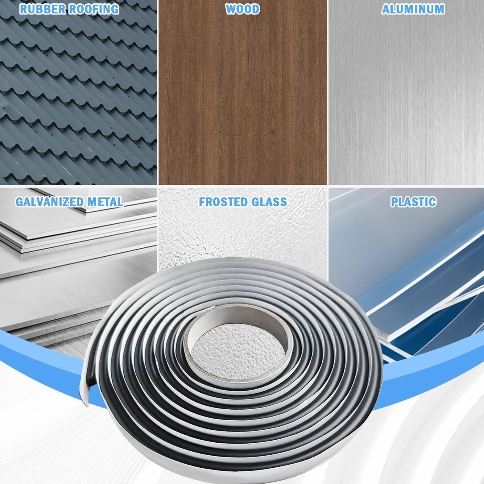 Ruban Butyle Noir 8 mm x 4 m - Joint Étanche pour Pare-brise, Porte, Fenêtre et Phare - Mastic d'Étanchéité en Caoutchouc