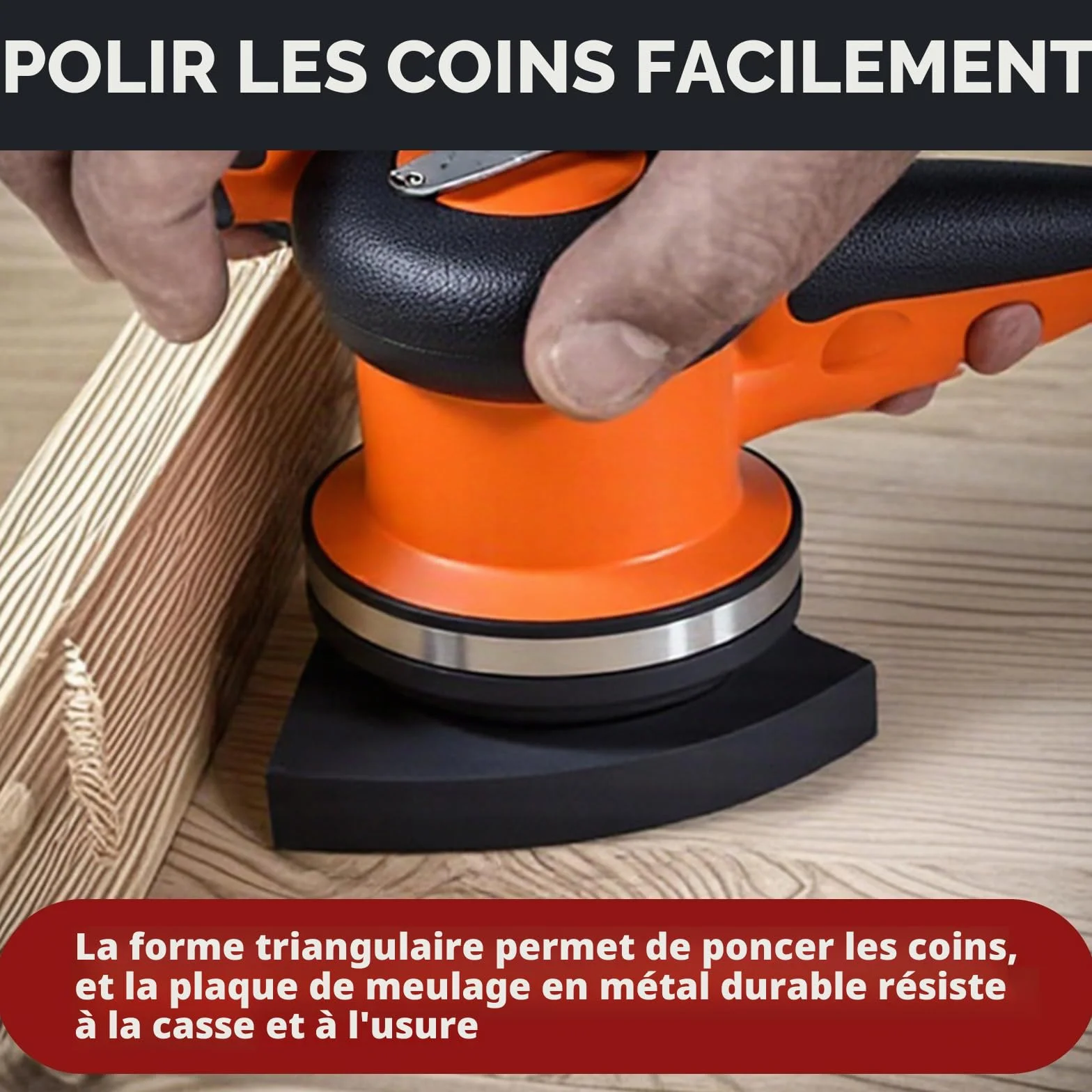 Papier Poncage 93 mm Plaques de Ponçage Triangulaires Accessoires Outil Multifonction Ponçage Base Metálica Alta Adhesión