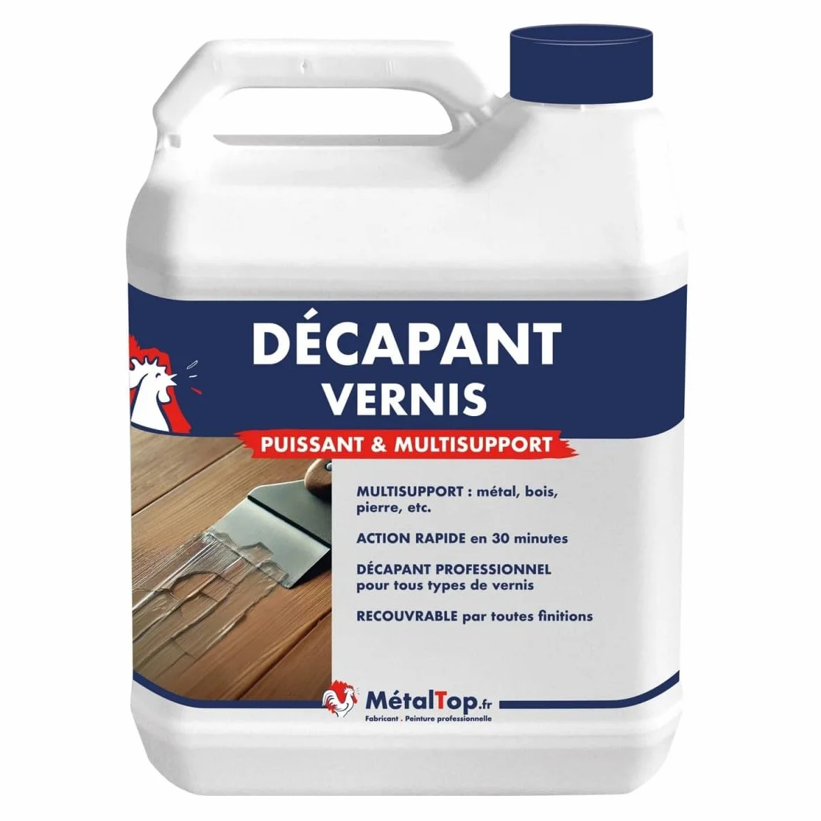 Metaltop Decapant Vernis 1 L Enlève vernis sur bois métal carrelage ciment plastique