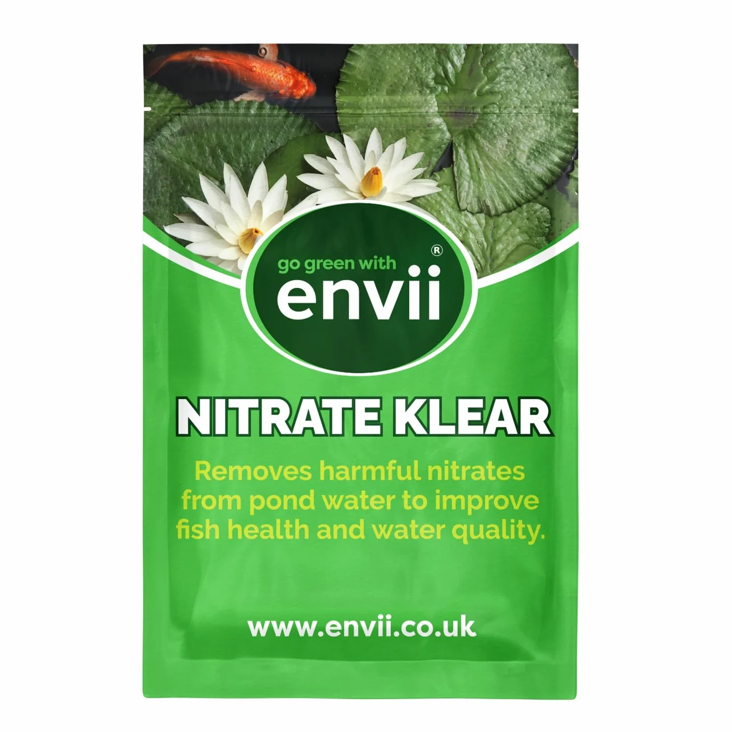 Envii Nitrate Klear - Réduire et Elimine Les Nitrates des étangs sans Danger - Produit Bacterie pour Bassin a Poisson Jardin Exterieur Traitement - Traite 12,000 litres
