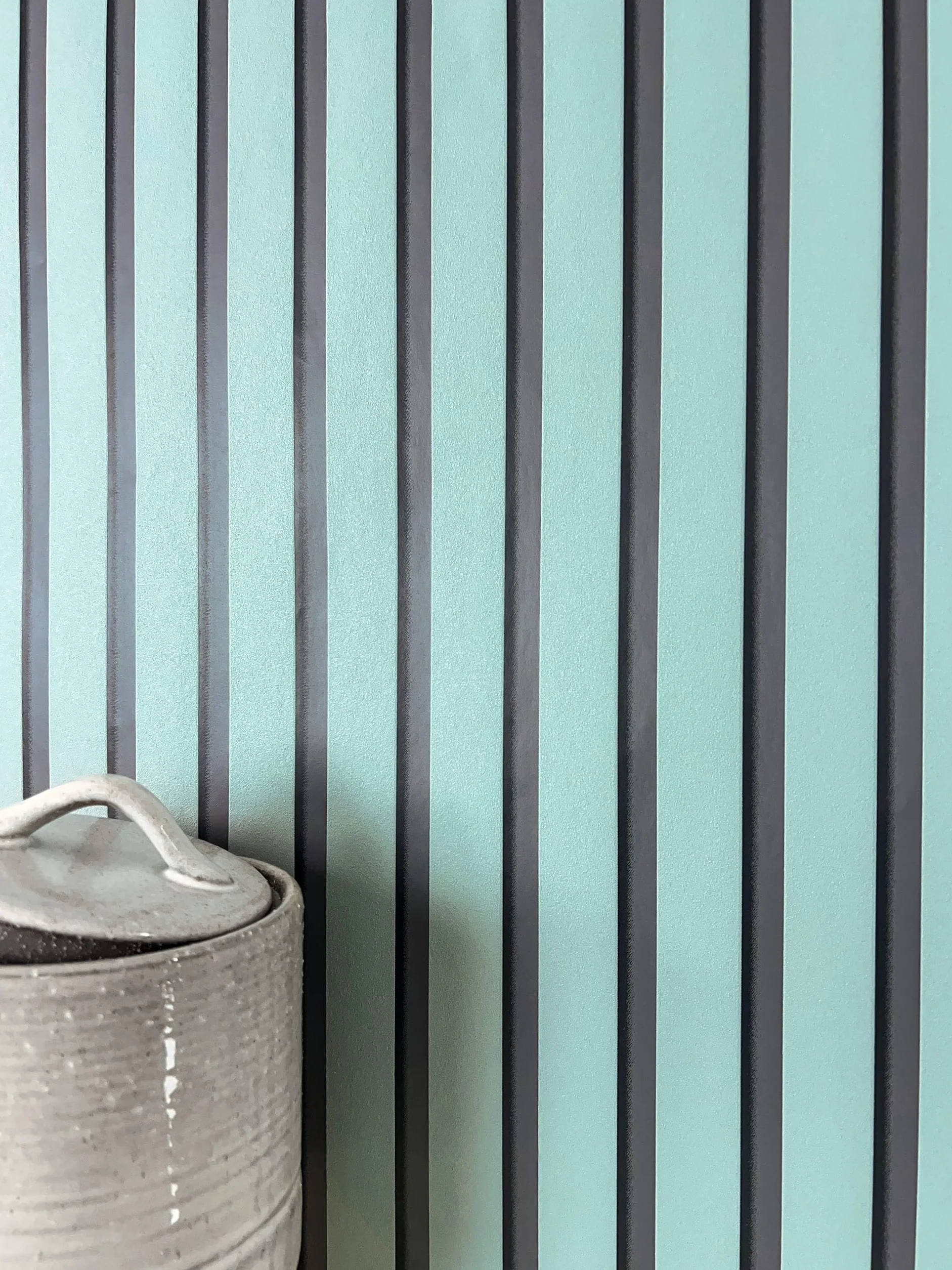 Baker Blue Vlies Holzpaneele Wandverkleidung Skandinavisch Modern Lamellen Wohnzimmer Schlafzimmer