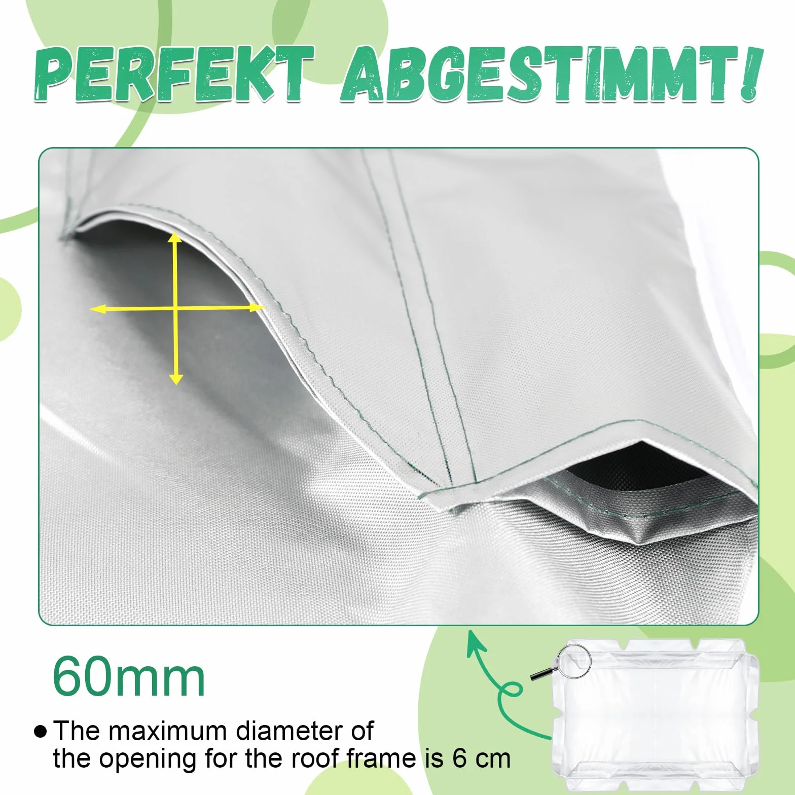 WingFly Toit Balancelle Toit de Rechange pour Balancelle Balançoire Imperméable Beige/Vert/Gris Convient à de Nombreuses Tailles, 210 x 145 cm (Vert)