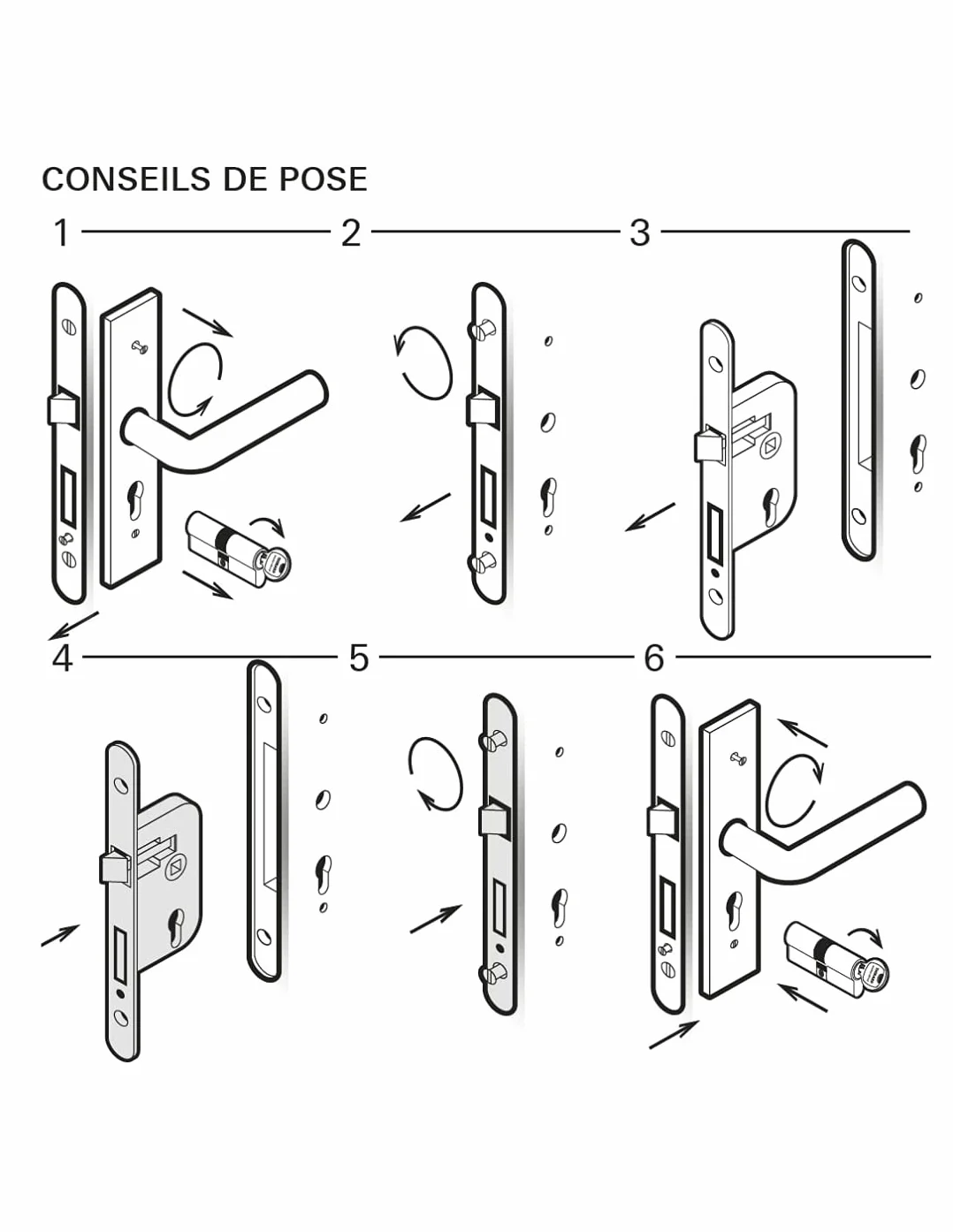 THIRARD Serrure Encastrable à Condamnation Salle de Bain 40 mm Axe Bouts Ronds Coffre Acier Embouti