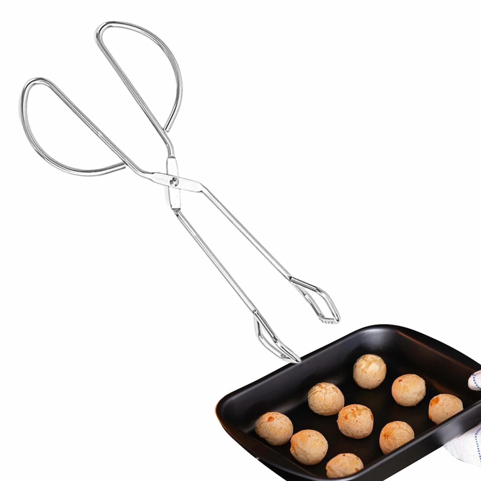 Pince de barbecue en acier inoxydable pour barbecue, pour jardin, pique-nique, camping, restaurant, hôtel, barbecue