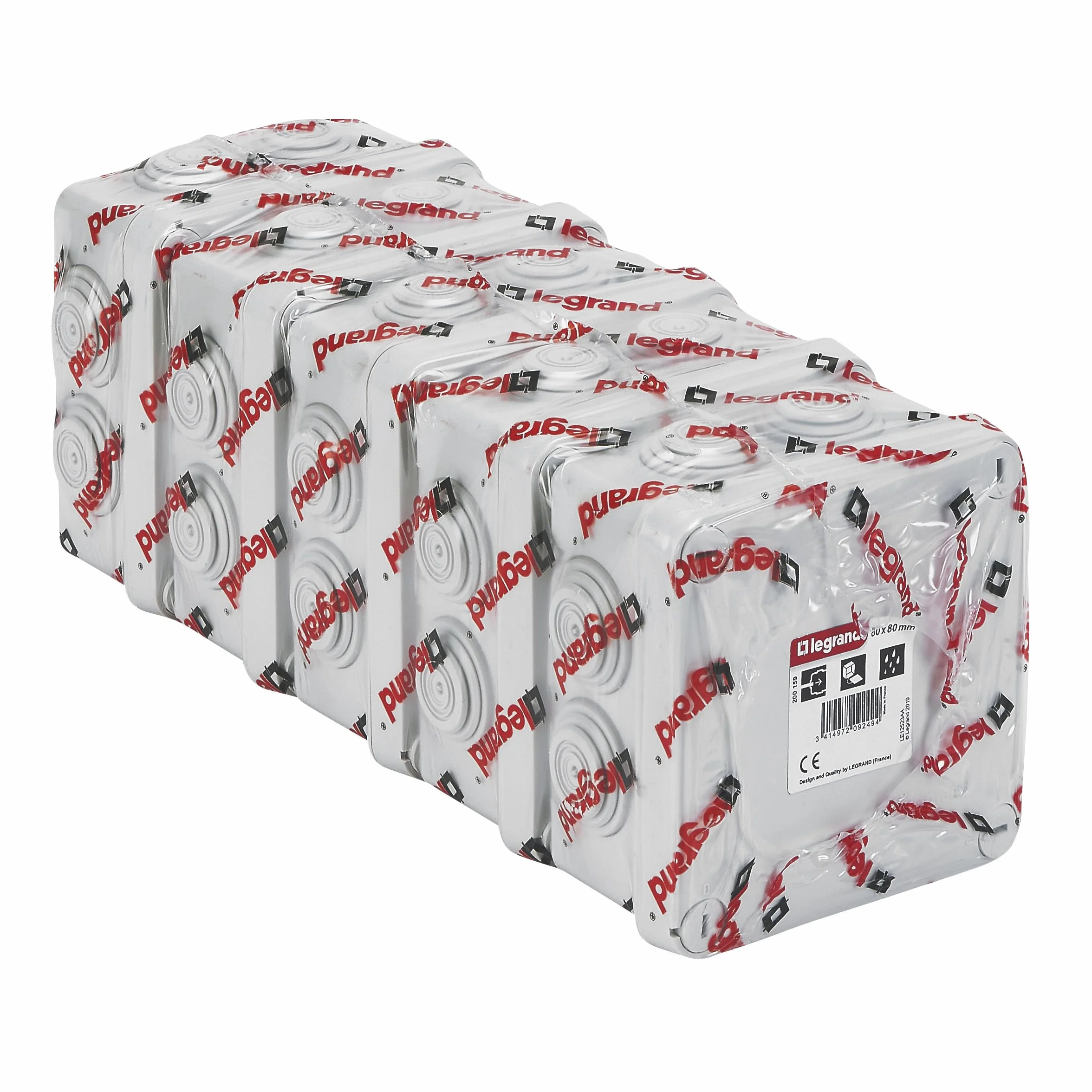Boîte de dérivation étanche Plexo 80x80mm Lot de 5