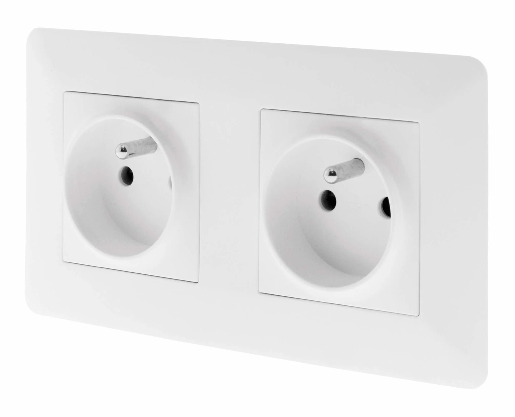Prise double 16A Artezo Blanc