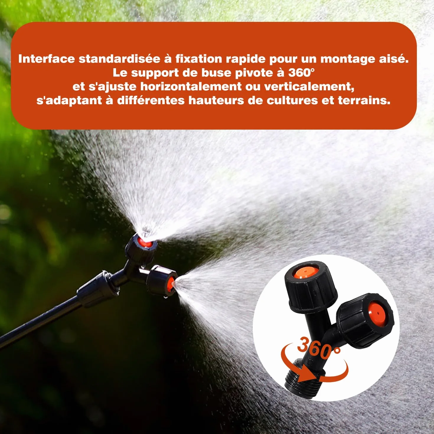2 Plastique Buses de pulvérisation, Accessoires de pulvérisation d'irrigation de Jardin,Accessoires De Remplacement De Pulvérisateur, pour l'arrosage et Le Nettoyage