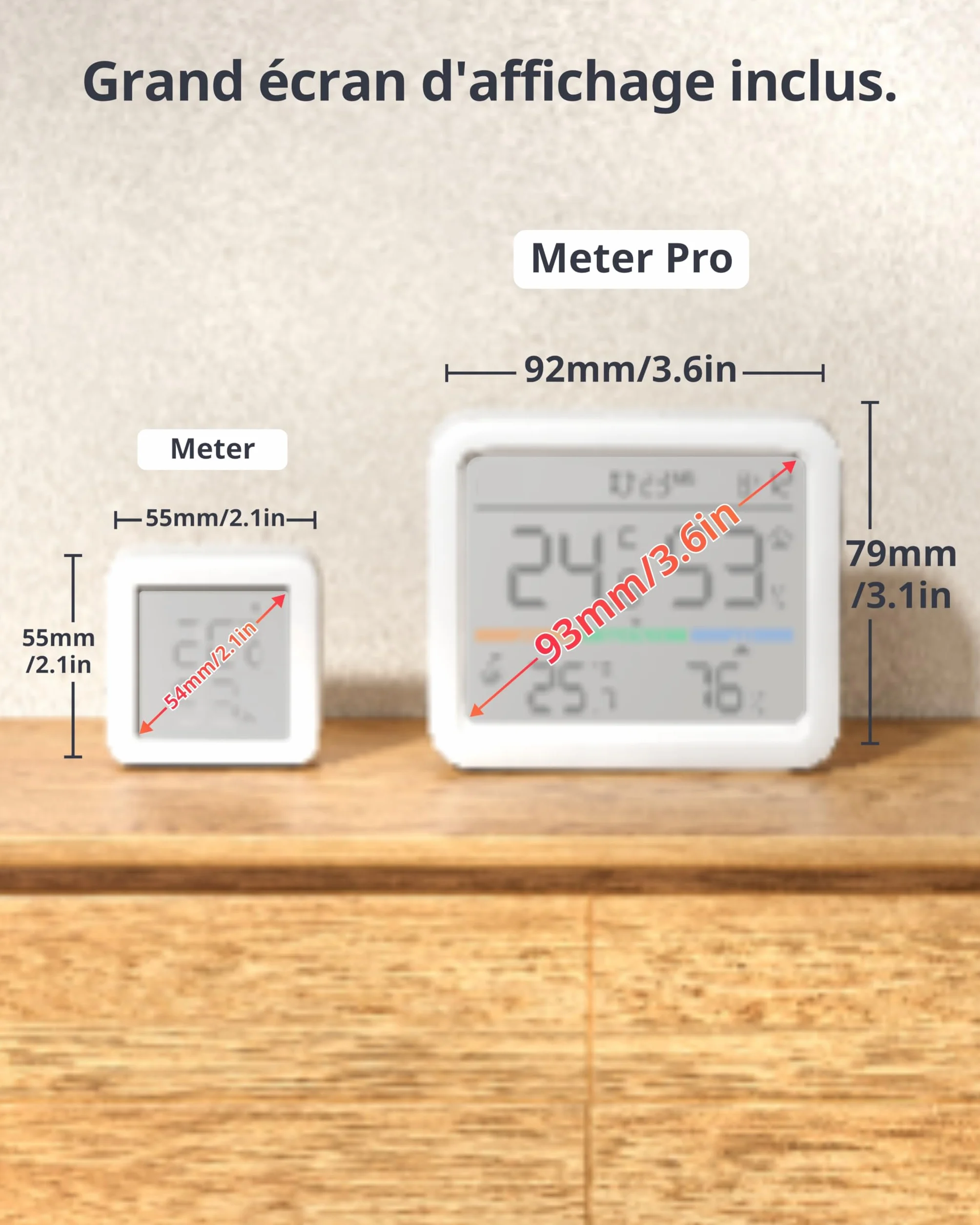 SwitchBot Station Météo sans Fil, Moniteur Température/Humidité avec Prévisions, Thermomètre Hygromètre Bluetooth 120M