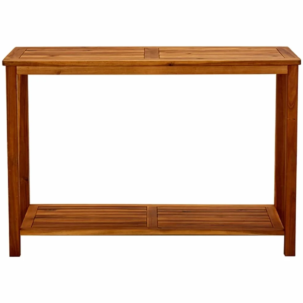 vidaXL Bois d'Acacia Solide Table Console de Jardin Table d'Appoint Table de Patio Meuble de Terrasse Table d'Extérieur 110x40x75 cm