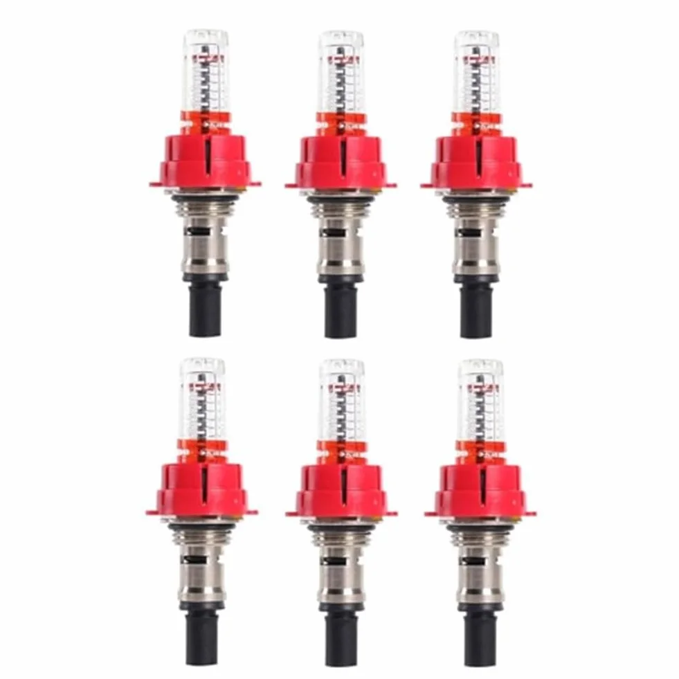 6 Pcs Débitmètre de Collecteur de Chauffage par le Sol, Régulateur de Surveillance de Débit Visuel pour Systèmes de Chauffage par le Sol (1/2)