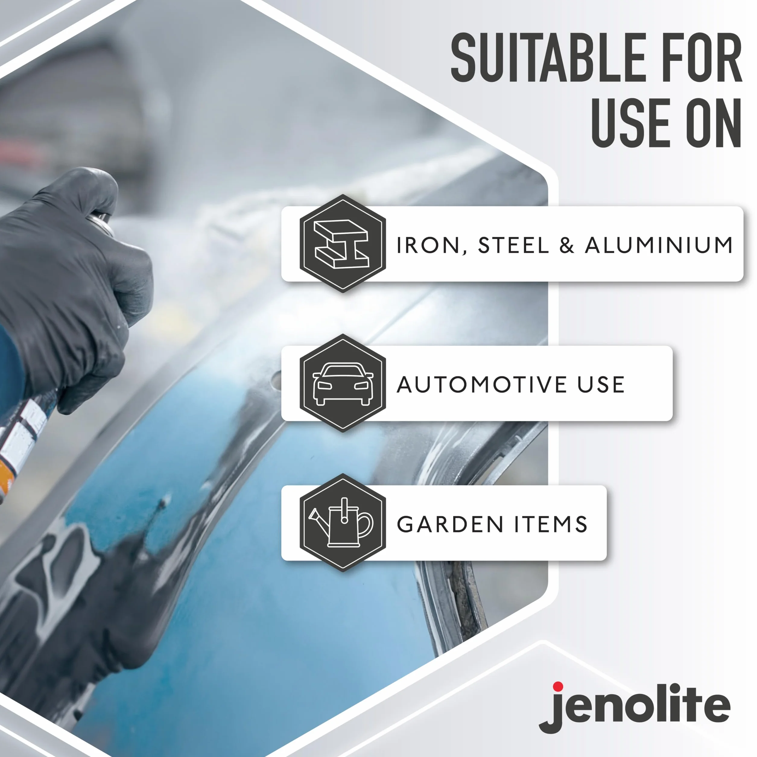 JENOLITE Apprêt Antirouille Blanc 400ml Haute Performance Protection Contre la Rouille