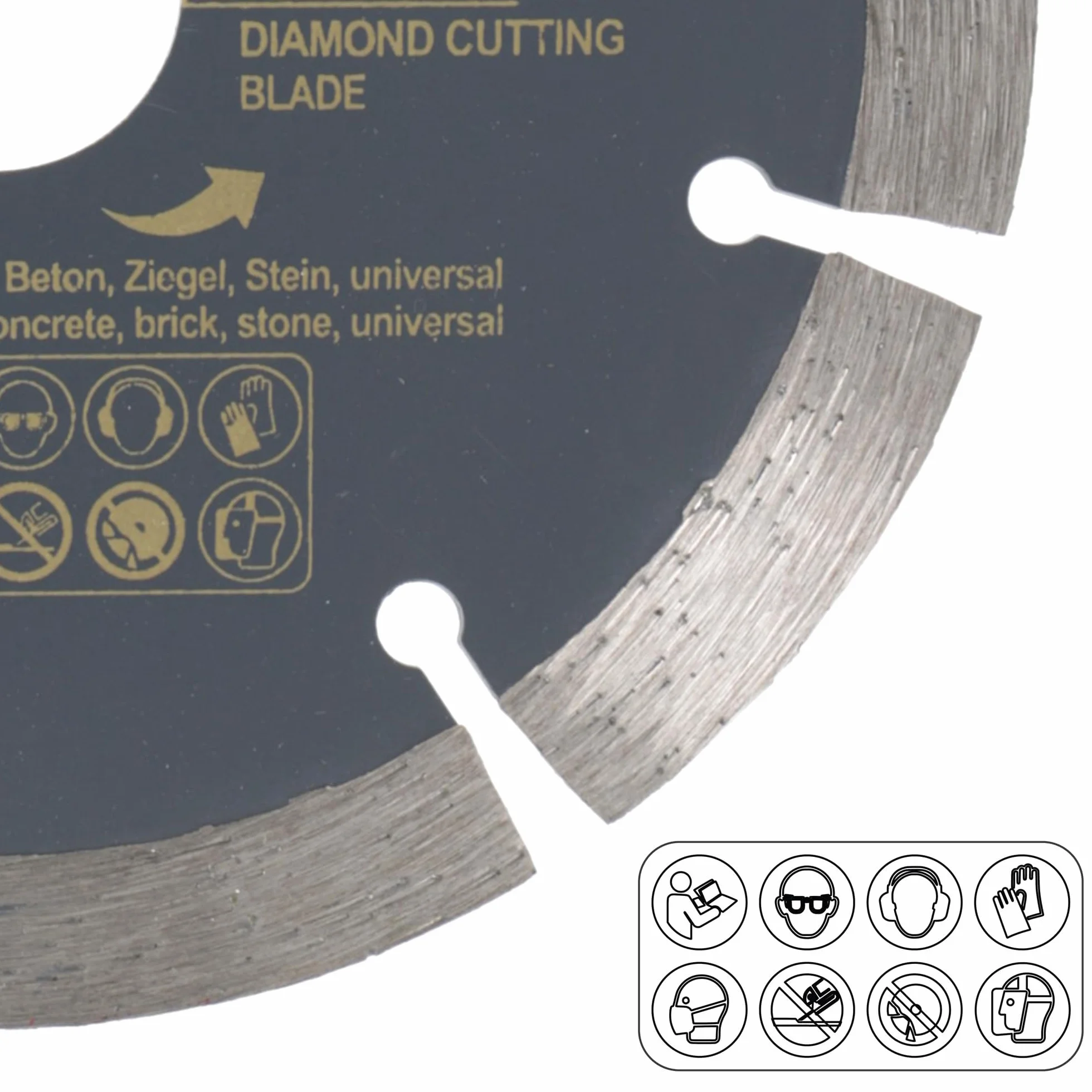 PRODIAMANT Disque à tronçonner diamanté 125mm pour béton, pierre, brique - Coupe à sec et humide (Lot de 2)