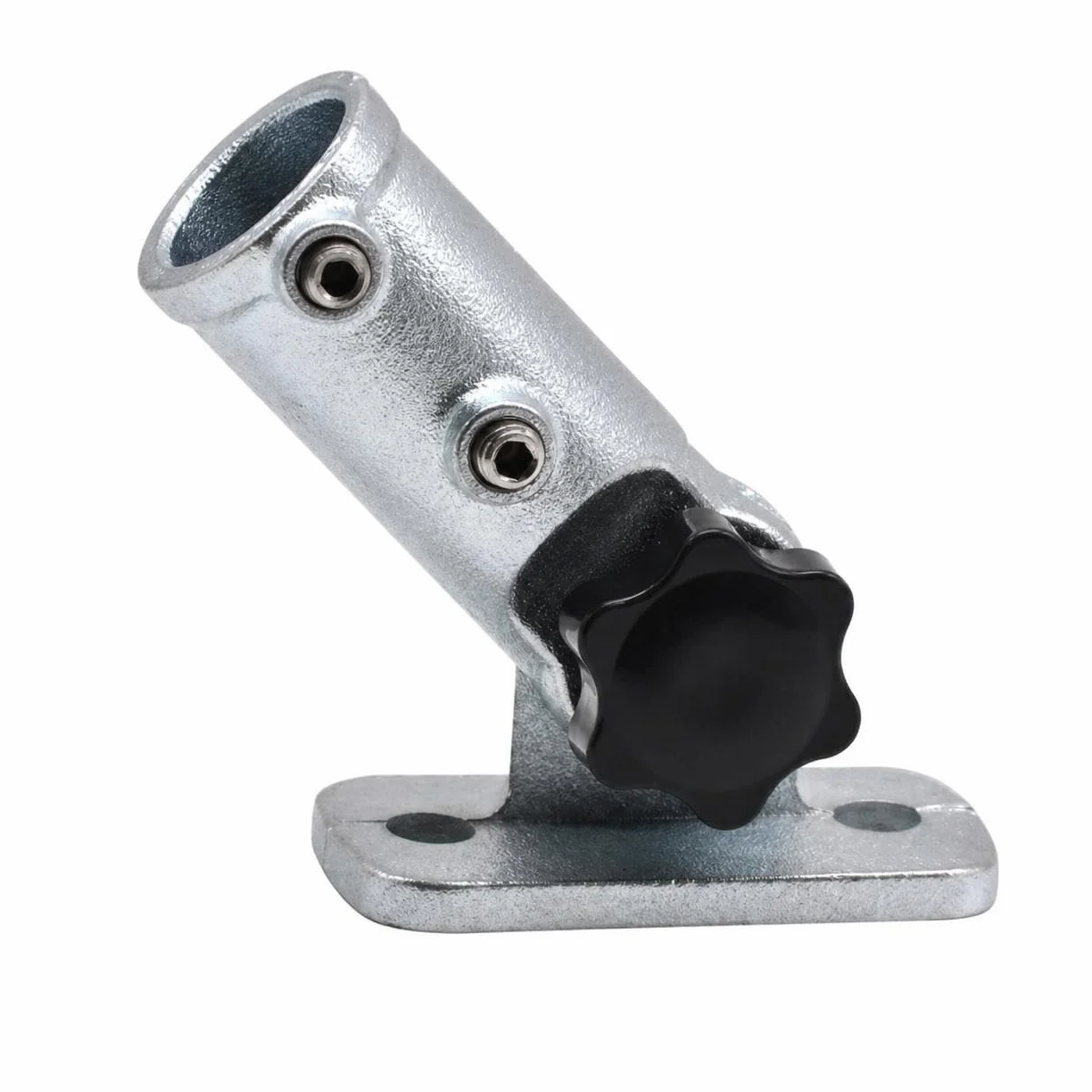 Murale tube fonte réglable, support tuyau galvanisé 25mm, pied ajustable 180° plomberie industrielle