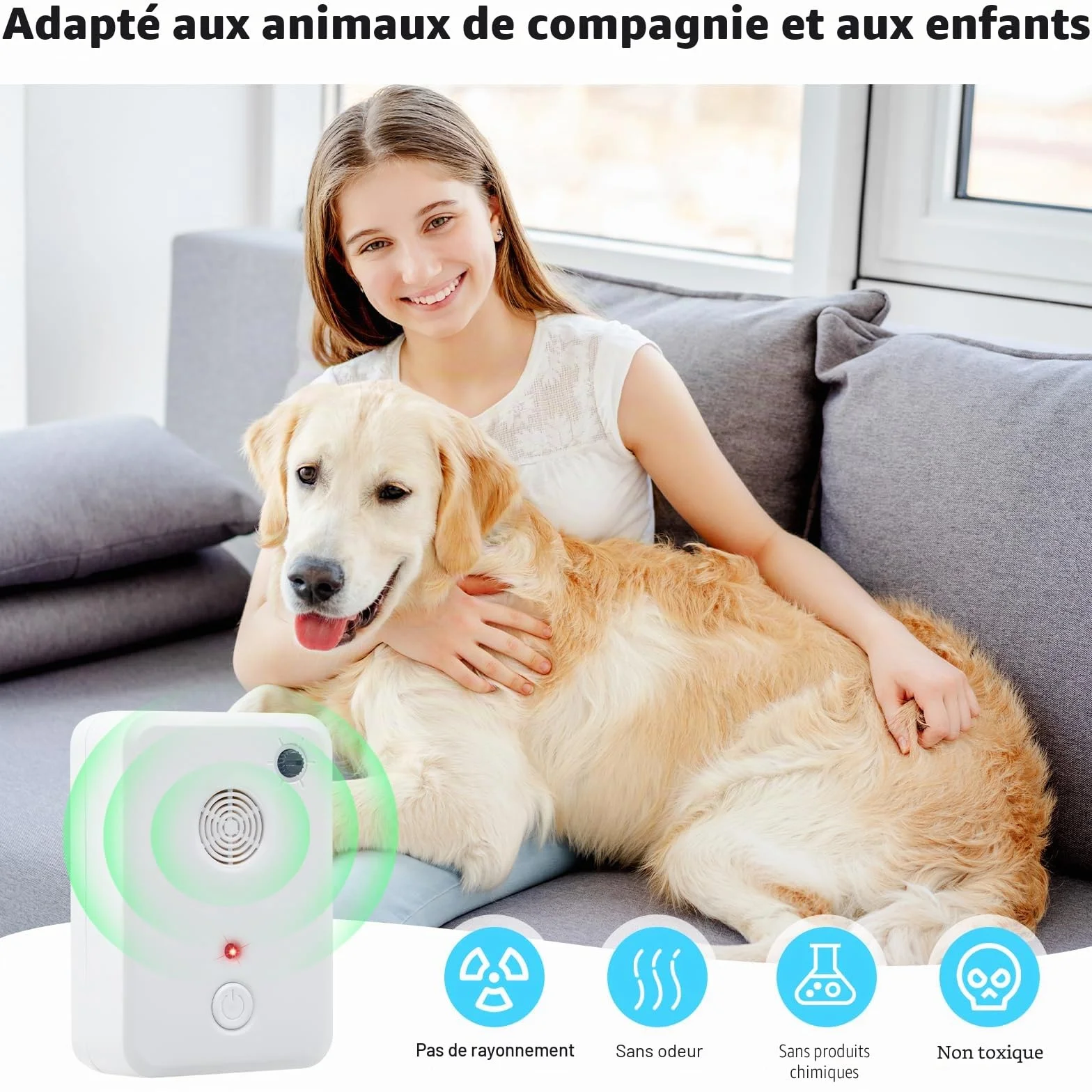 2 pcs Répulsif à ultrasons pour chauves-souris pour grenier, véranda, maison, dispositifs de dissuasion pour intérieur, dispositif de rejet électronique à brancher pour éloigner les