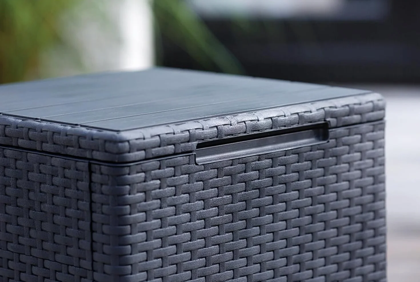 Keter Table de Jardin Table de Rangement Graphite 41 cm x 41 cm x 41 cm Gris