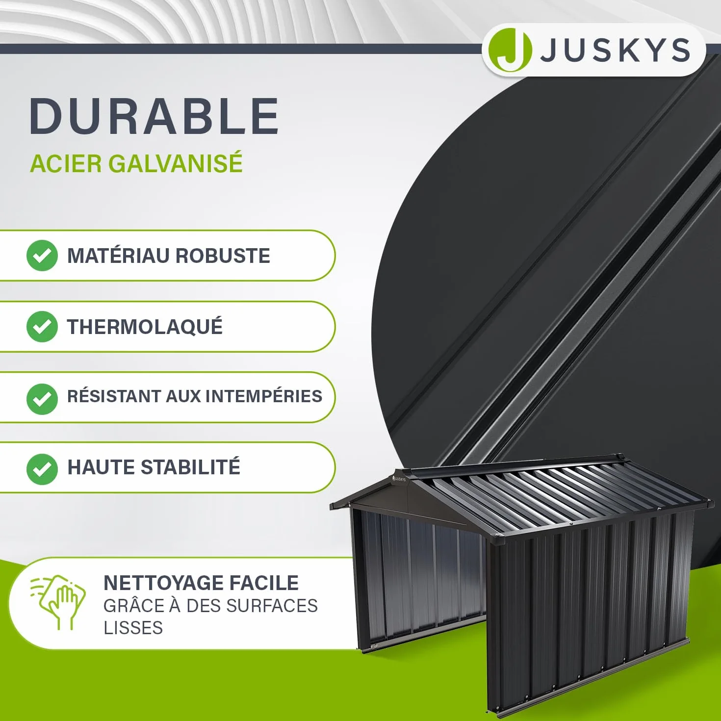 Juskys Garage en métal pour Tondeuse Robot, avec Toit à Deux pentes - 86 × 98 × 63 cm - Protection Contre Le Soleil et la Pluie pour tondeuses à Gazon - Anthracite - carport pour Tondeuse Robot