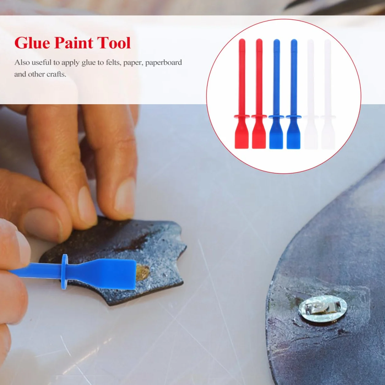DOITOOL Lot De 6 Épandeurs De Colle Et Spatules Pour Bricolage Maroquinerie Outil De Peinture