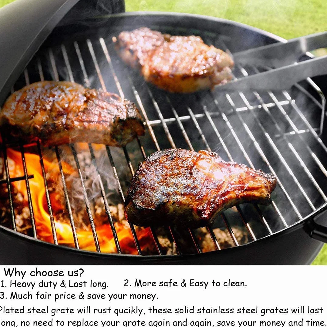 Denmay 7432 44,5 CM Barbecue Grille de Cuisson pour Grils à Charbon Weber 47 cm, jom Barbecue Grill, Smokey Mountain Cooker Smoker, Bar-B-Kettle et One-Touch