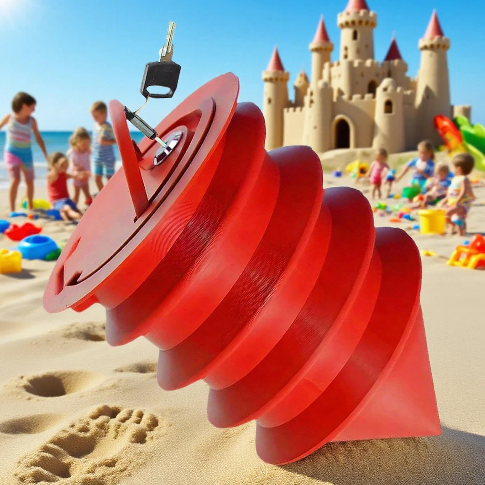 Coffre-fort portable plage étanche sable antivol argent voyage