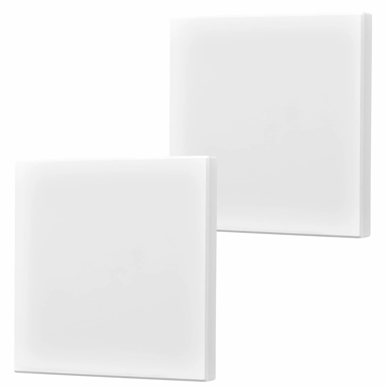 Lot de 2 cache-prises encastrées Blanc 8,6 x 8,6 cm pour prises non utilisés