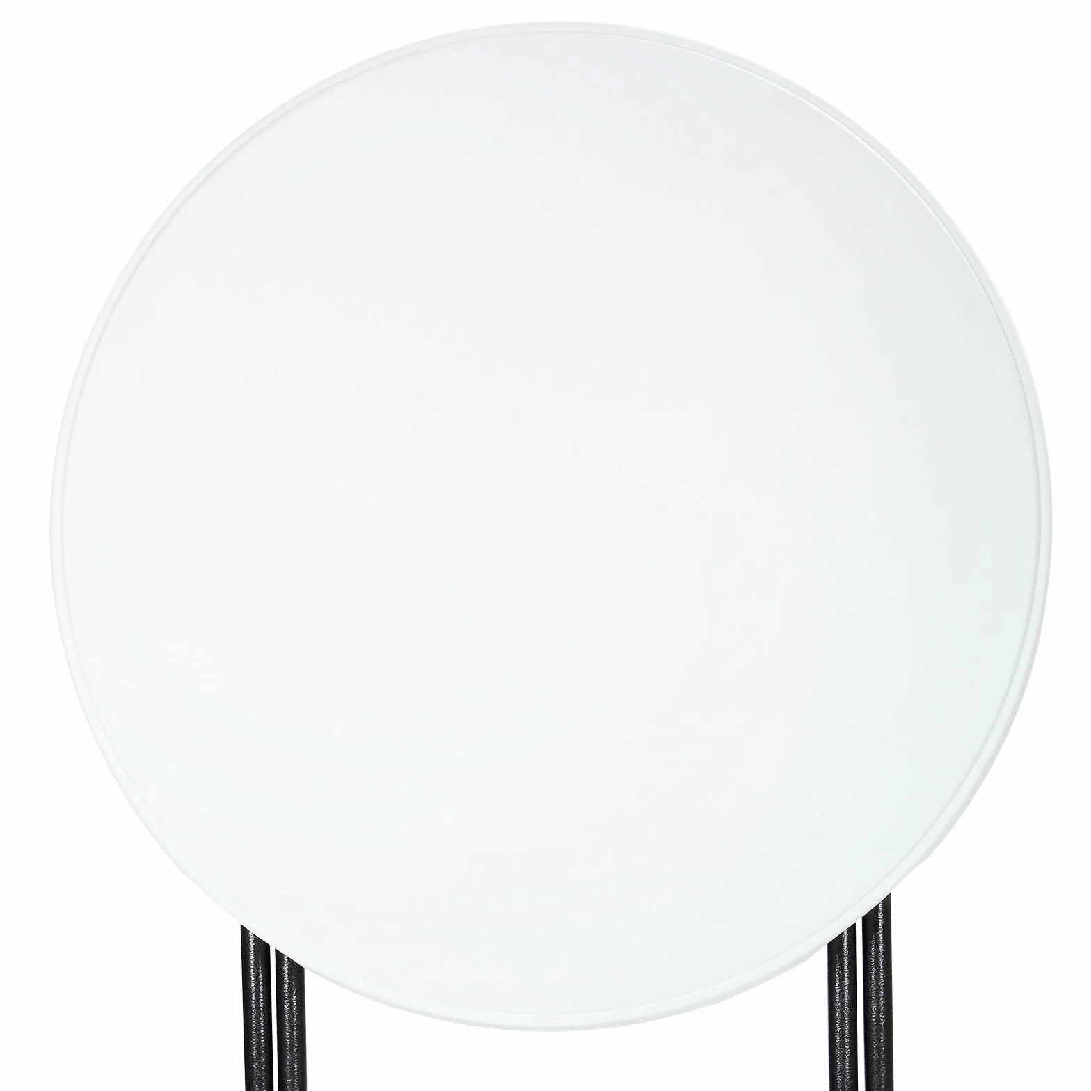 Casaria Table Haute de Bar Pliante Mange-Debout Ø 72 cm Blanc Hauteur 110 cm