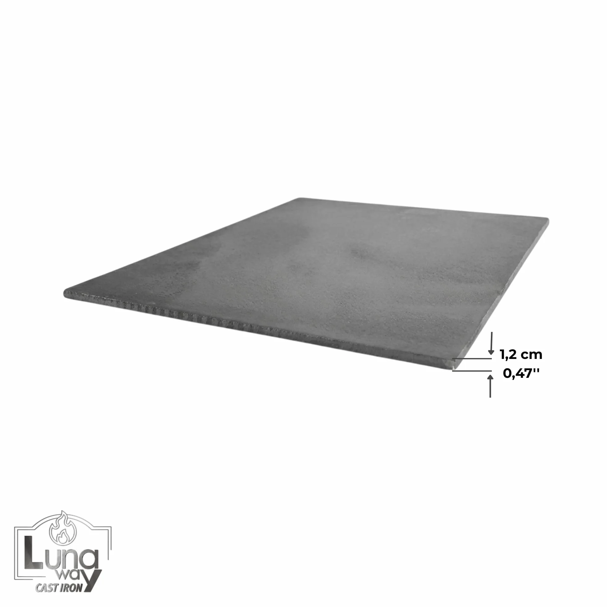 Plaque Lisse pour revêtement de cheminée en Fonte 100 x 100 cm Épaisseur 1,2 cm
